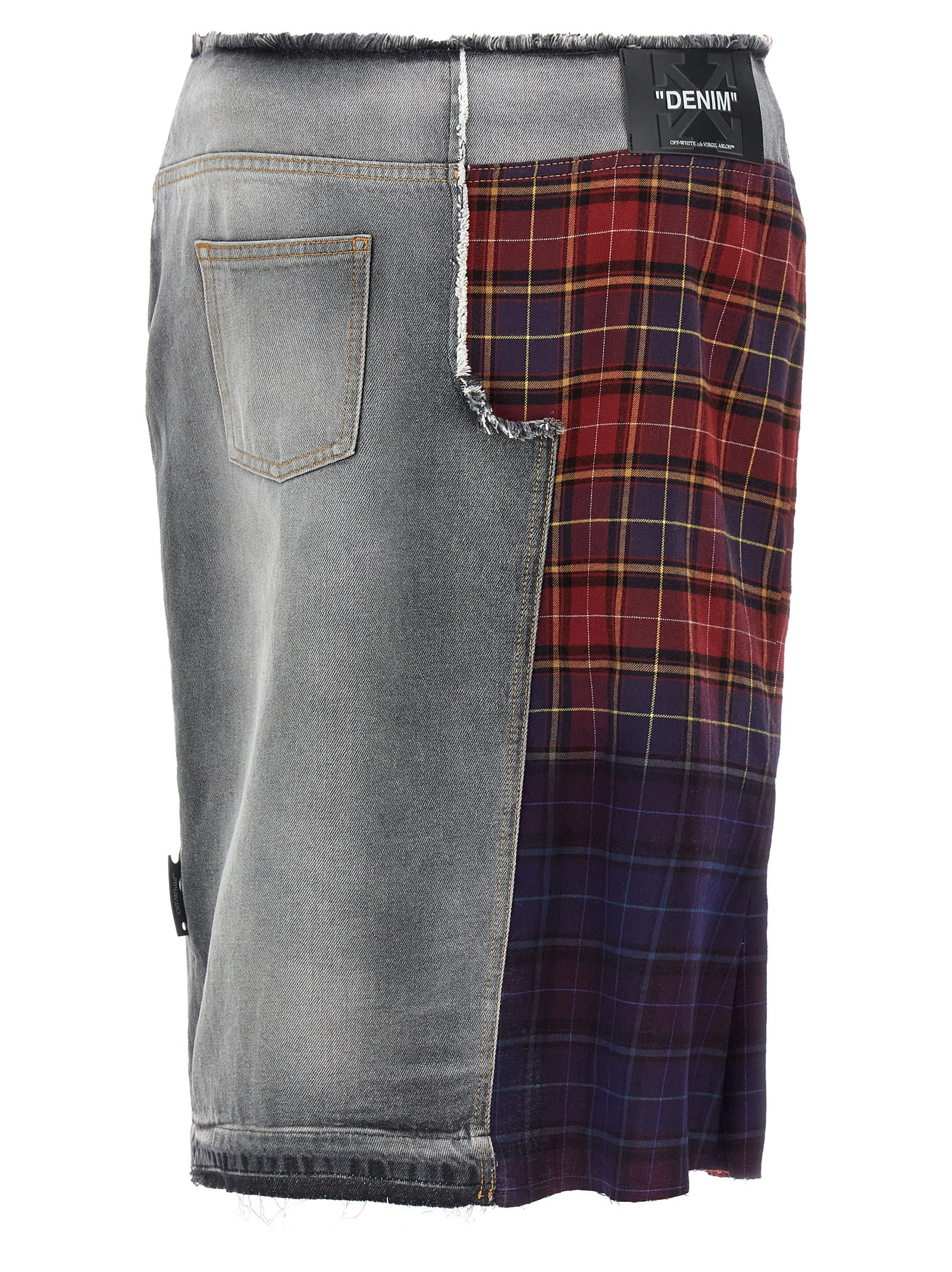 Off-white Patchwork Skirt Skirts Multicolor In Blue