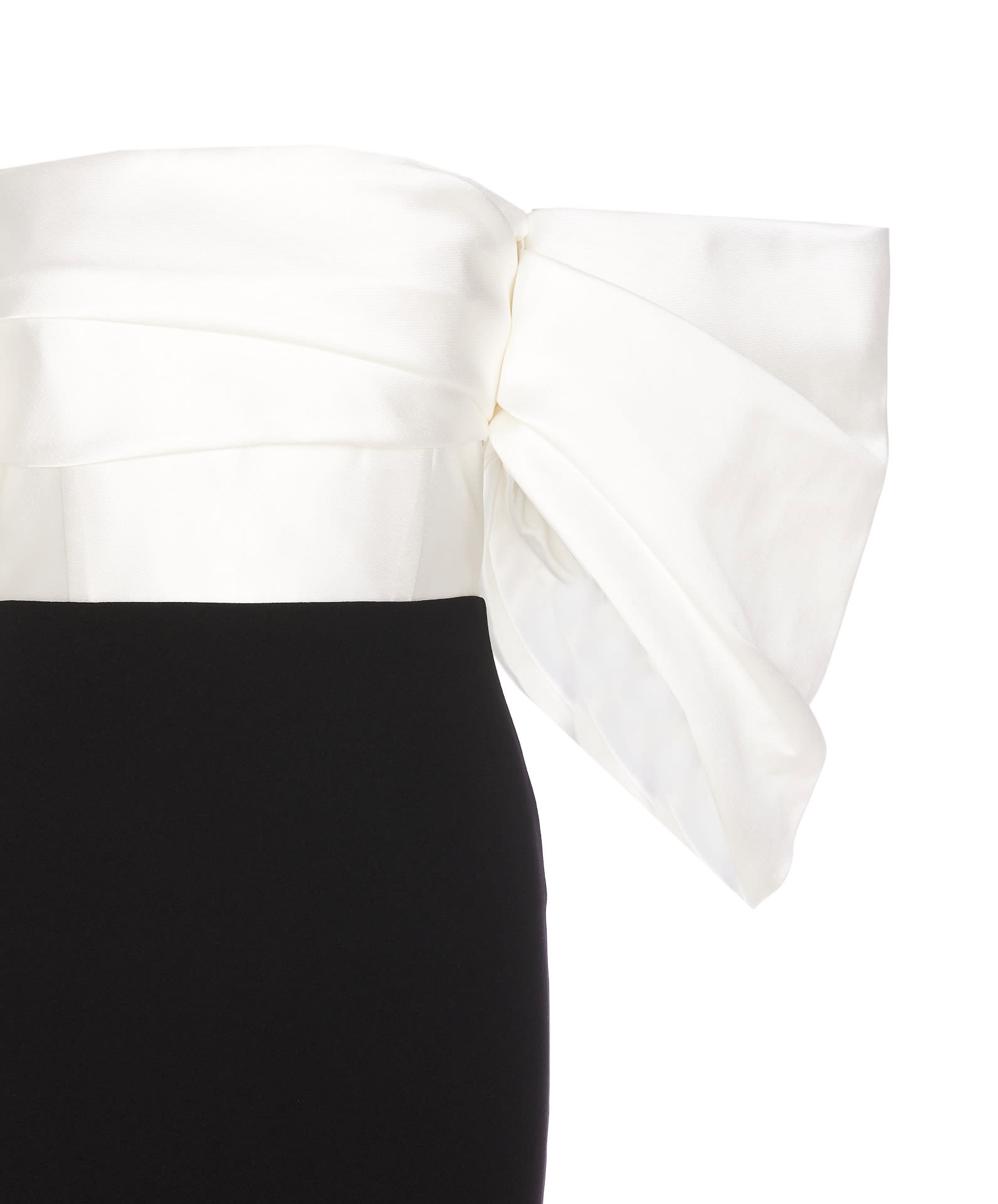 Solace London Filippa Off-shoulder Gown In Neutrals/black