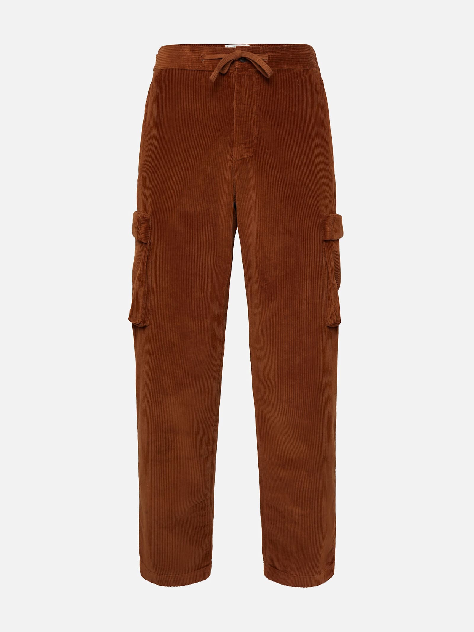 Mc2 Saint Barth Camel Corduroy Cargo Pants Goldeck In Brown