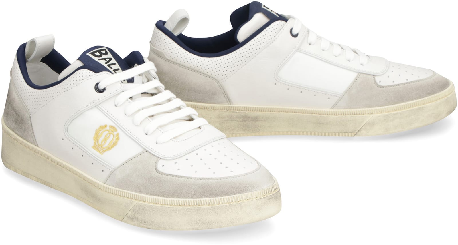 Bally Men's Riweira Leather Low-top Sneakers In White