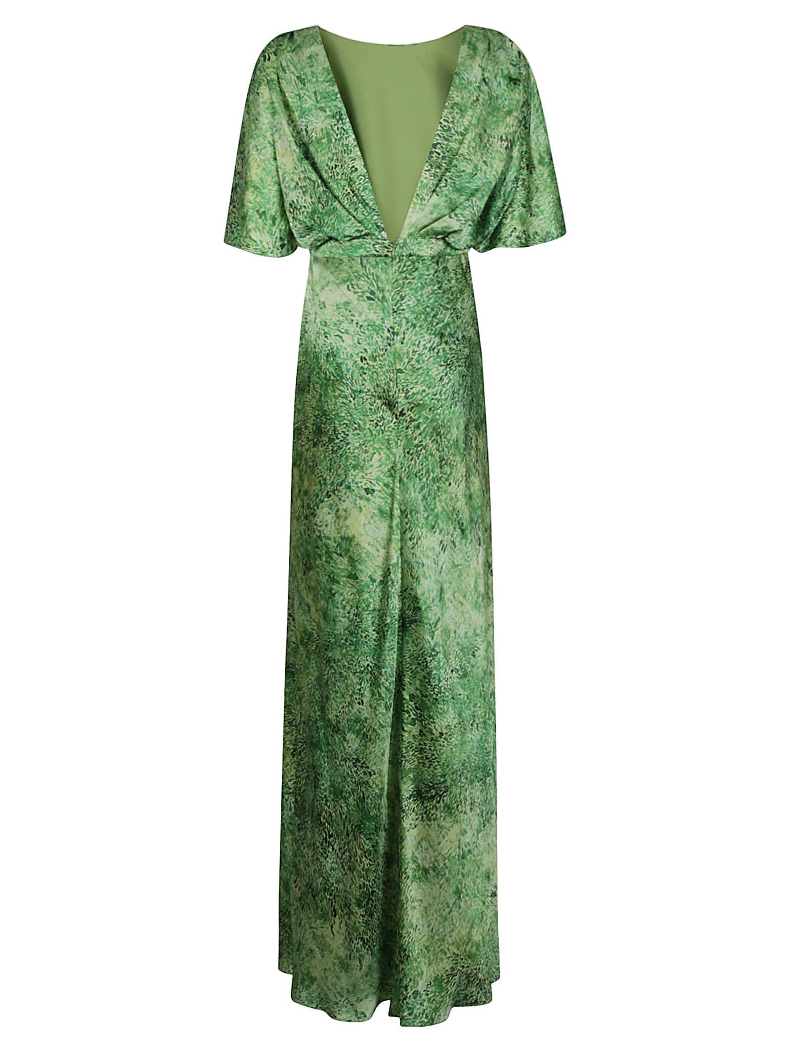 Shop Saloni Dresses In Fantasia Verde