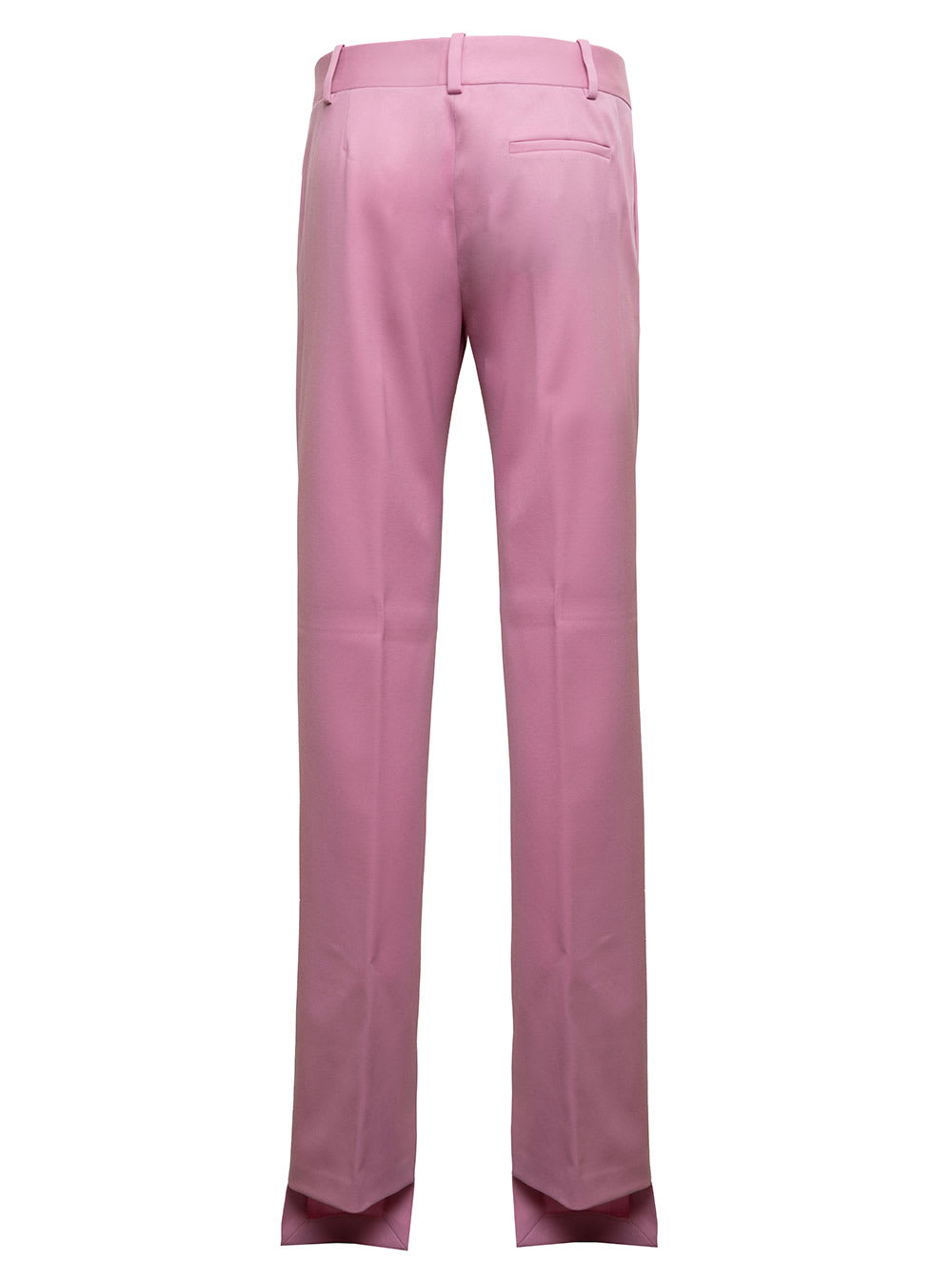 Shop Attico Womans Abram Pink Wool Tailored Pants