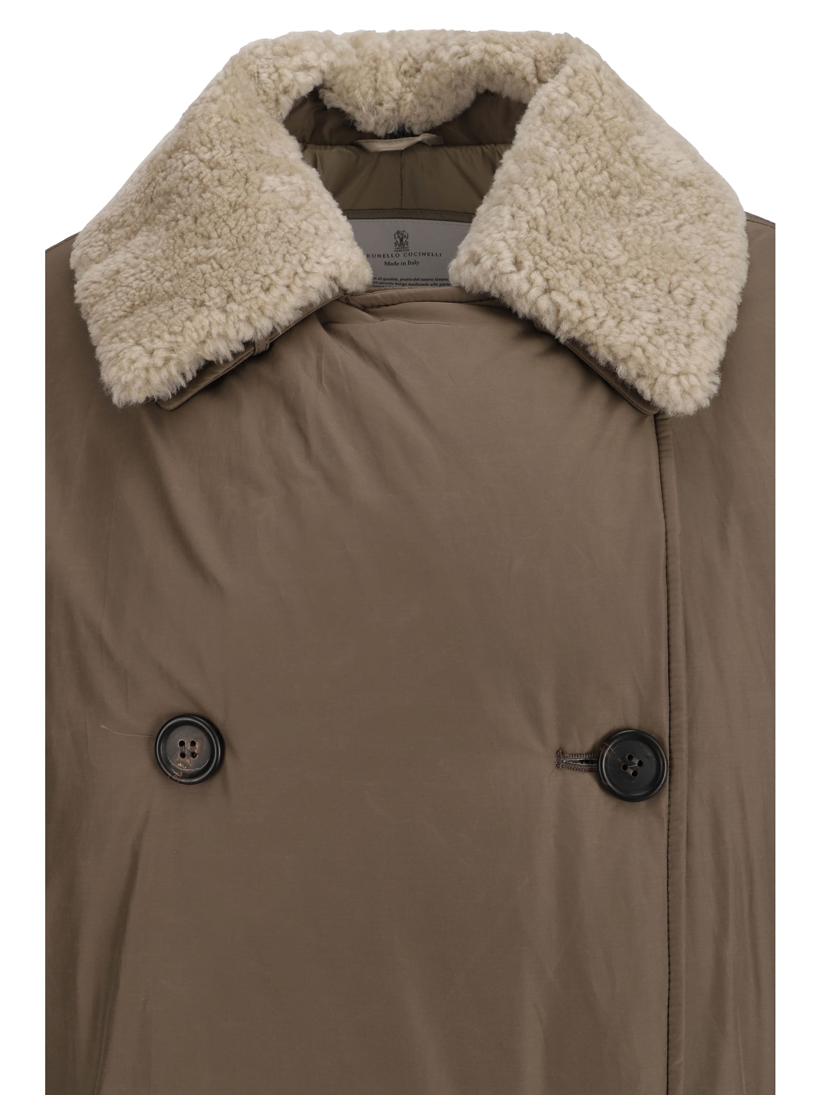 Shop Brunello Cucinelli Down Jacket In Rope