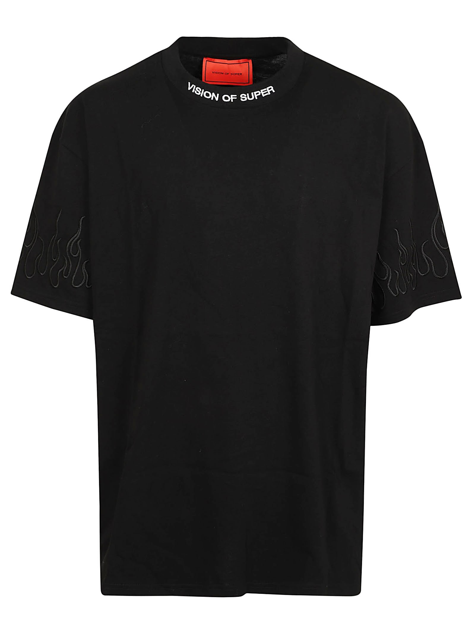 Black T-shirt With Black Flames