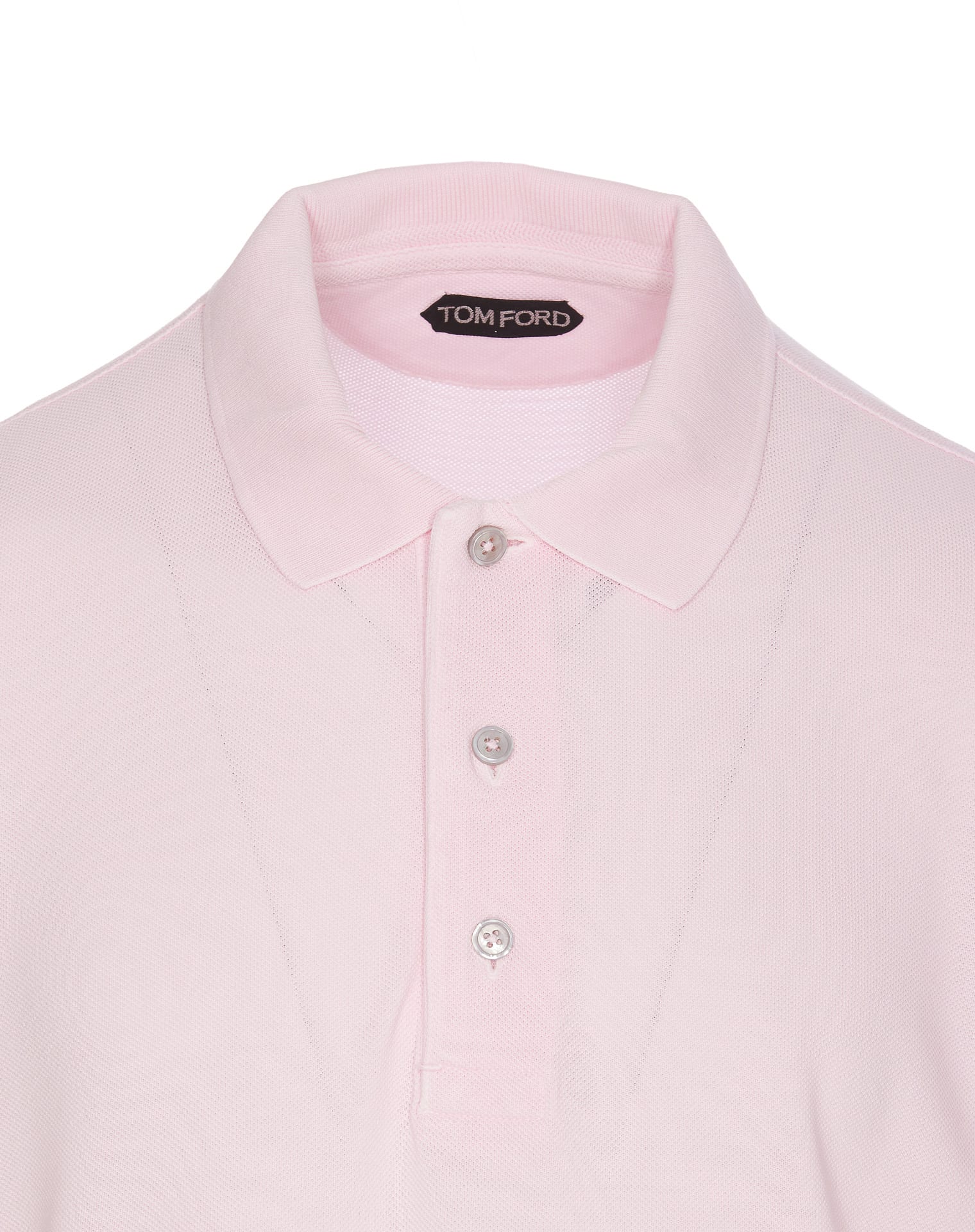 Tom Ford Button Detailed Short-sleeved Polo Shirt In Pink