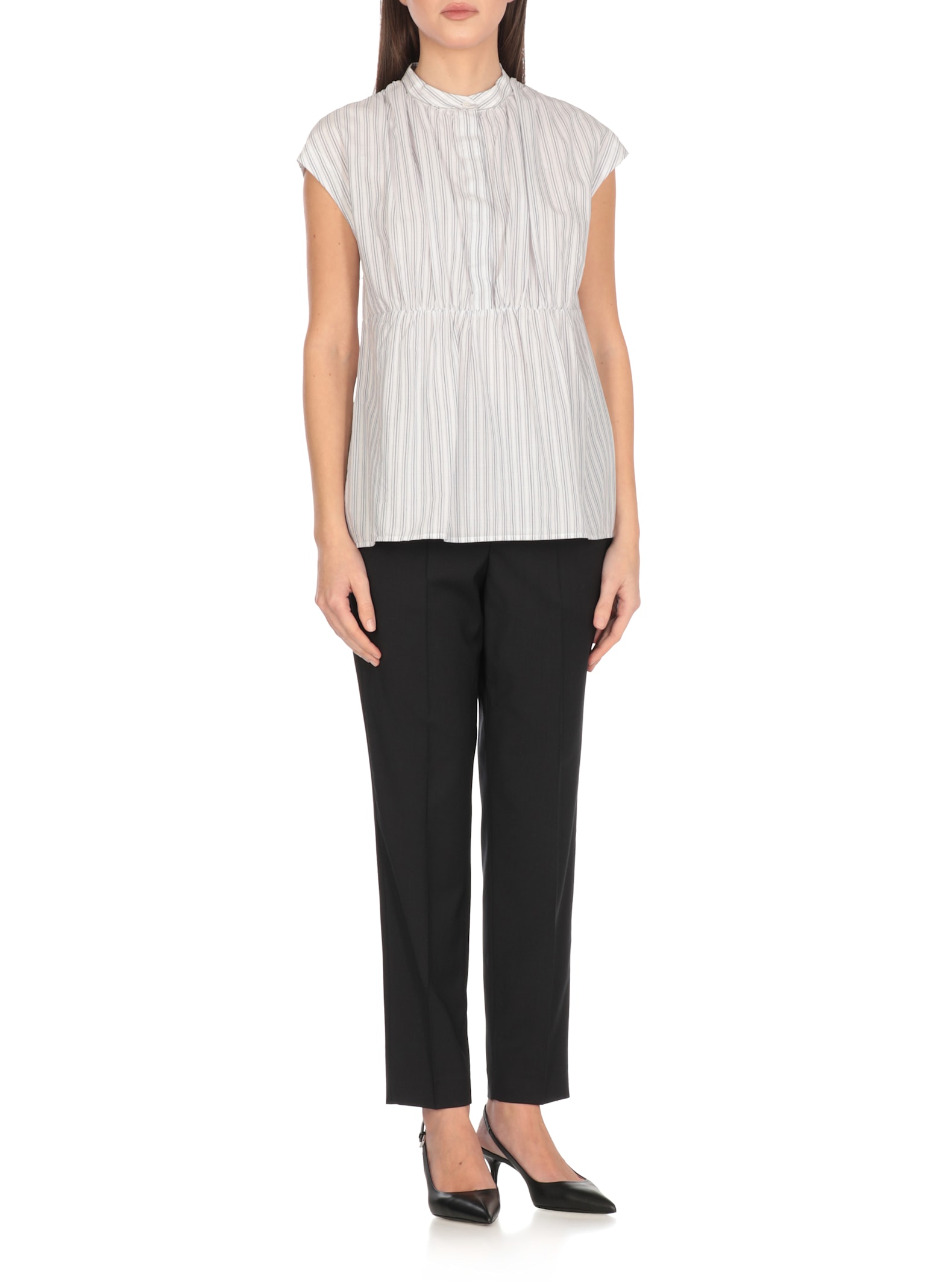 Peserico Striped Sleeveless Shirt