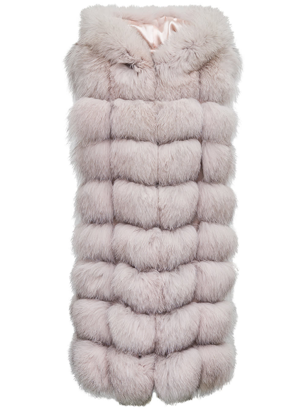 Frame Pink Checked Fur Vest