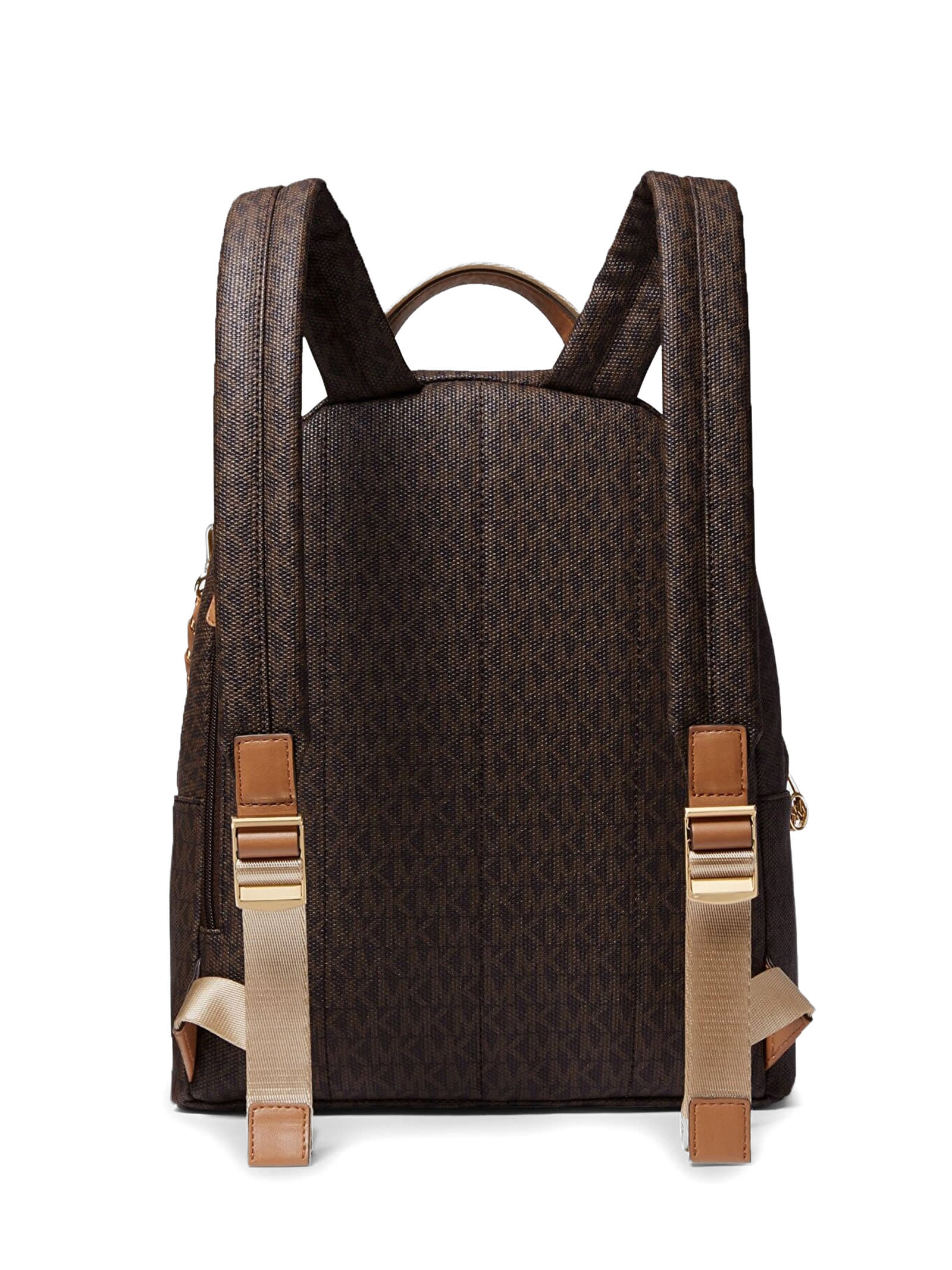Shop Michael Kors Medium Slater Backpack With Logo In Brn Acorn