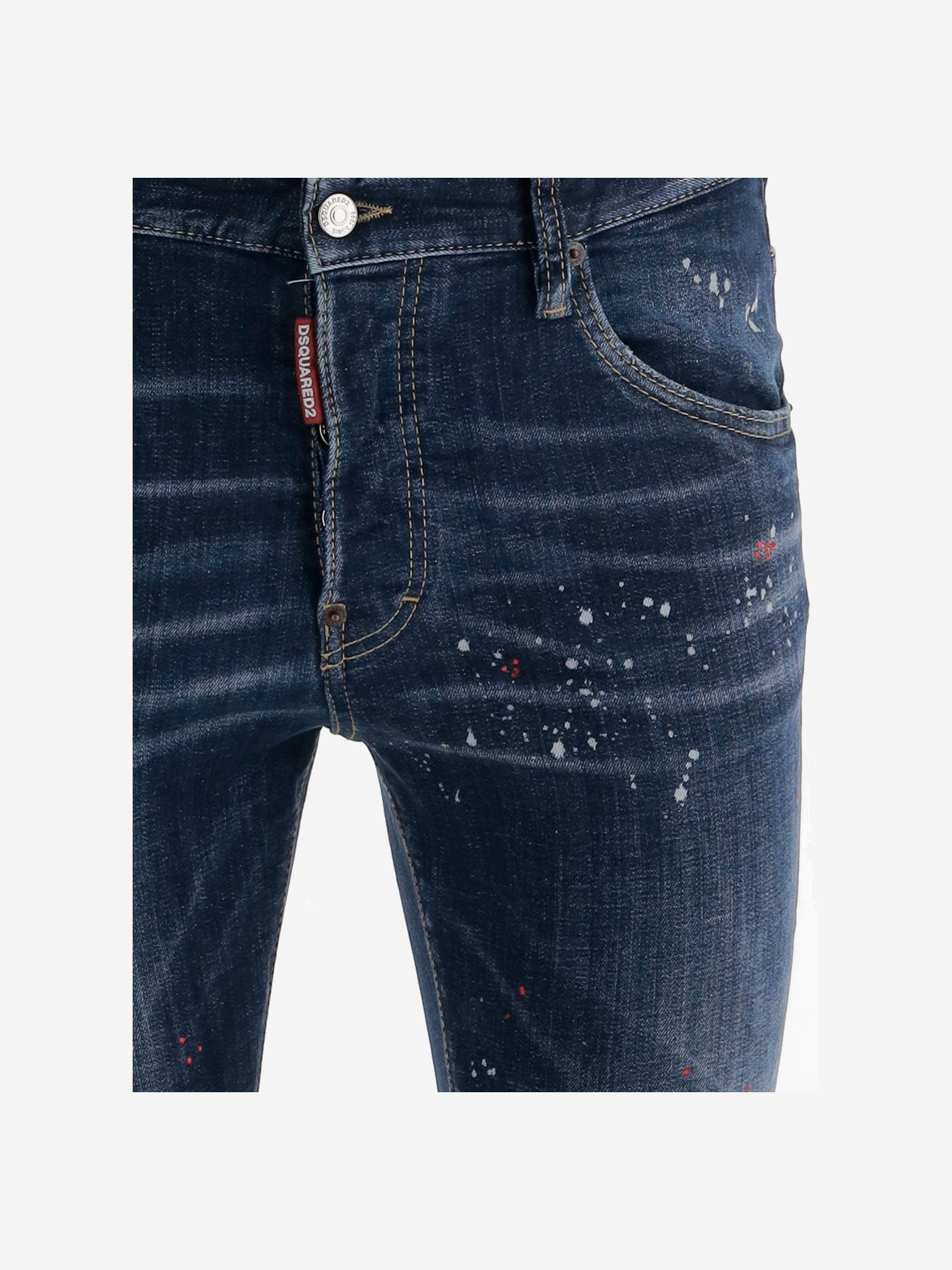 Dsquared2 Indigo Blue Stretch Cotton Jeans In Blue