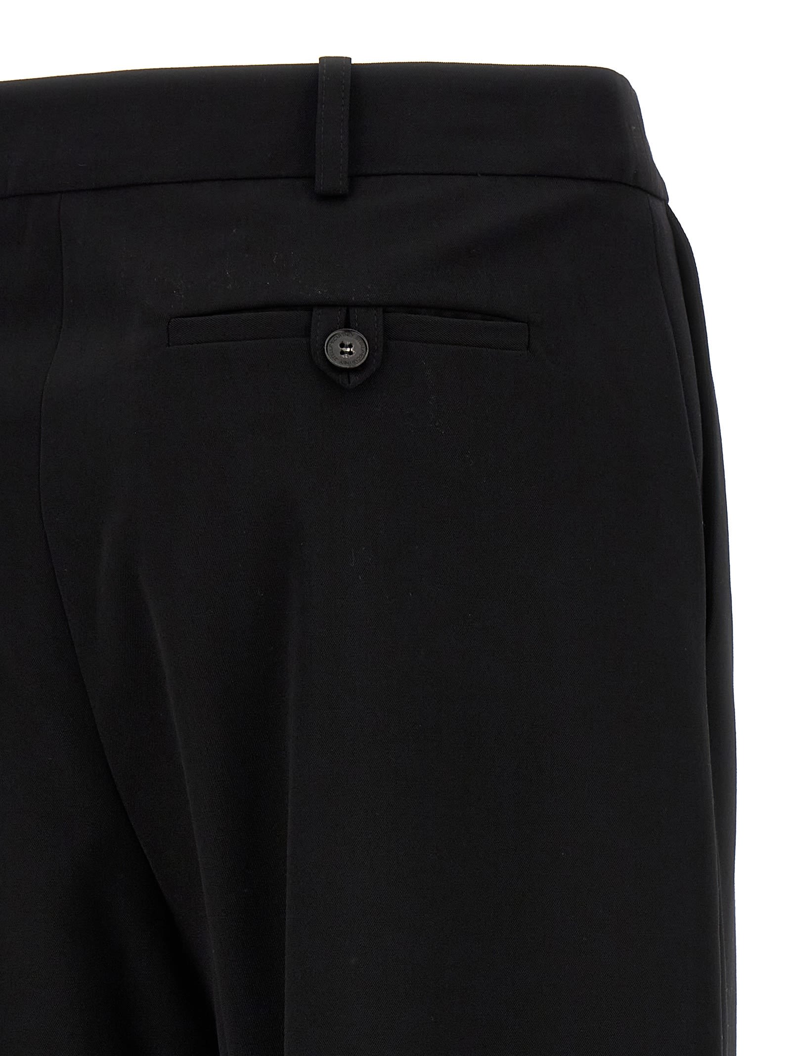 Shop Stella Mccartney Pants With Front Pleats In Nero