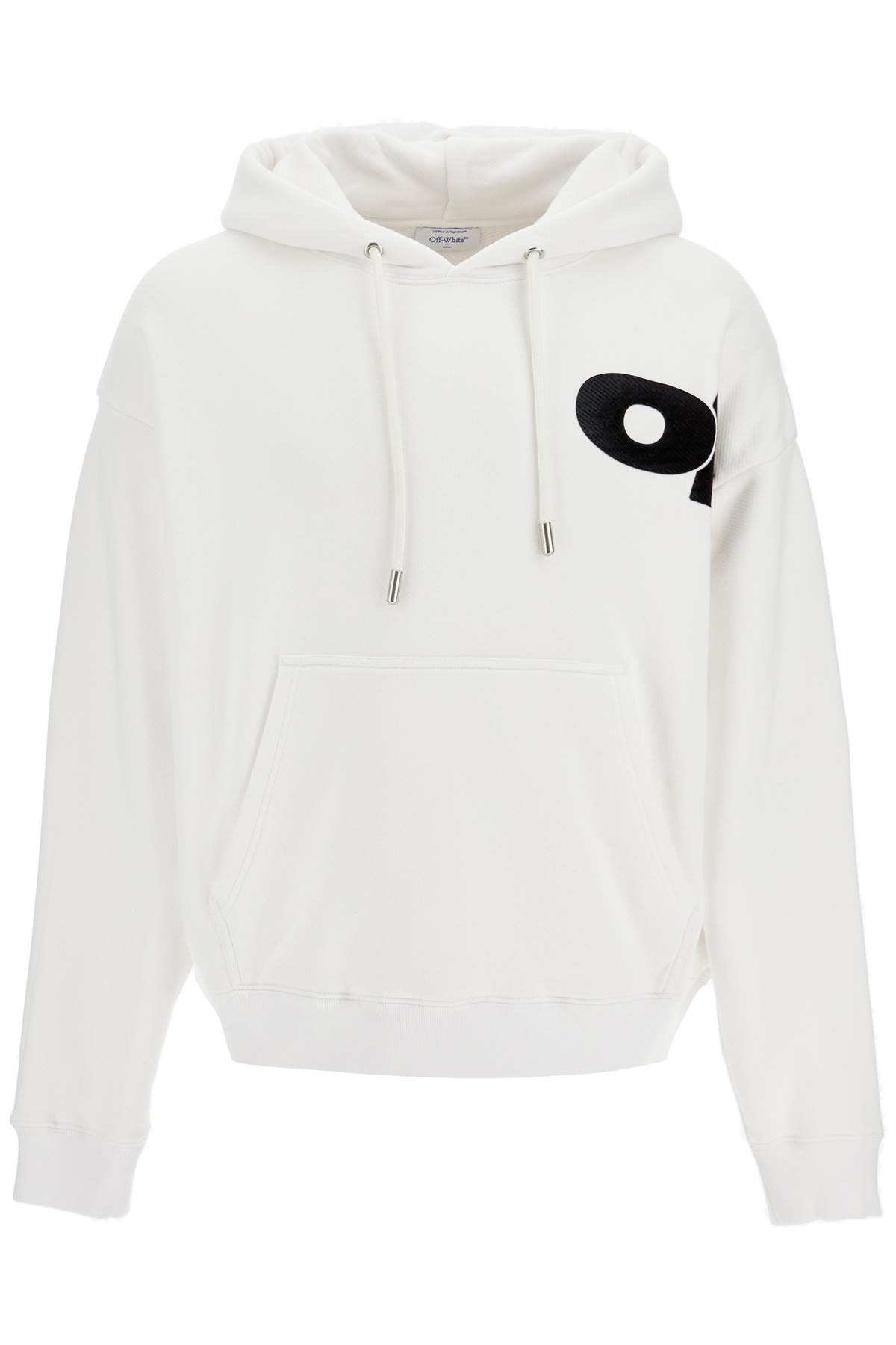 Shop Off-white Hooded Sweatshirt With Shared In White - Black (white)