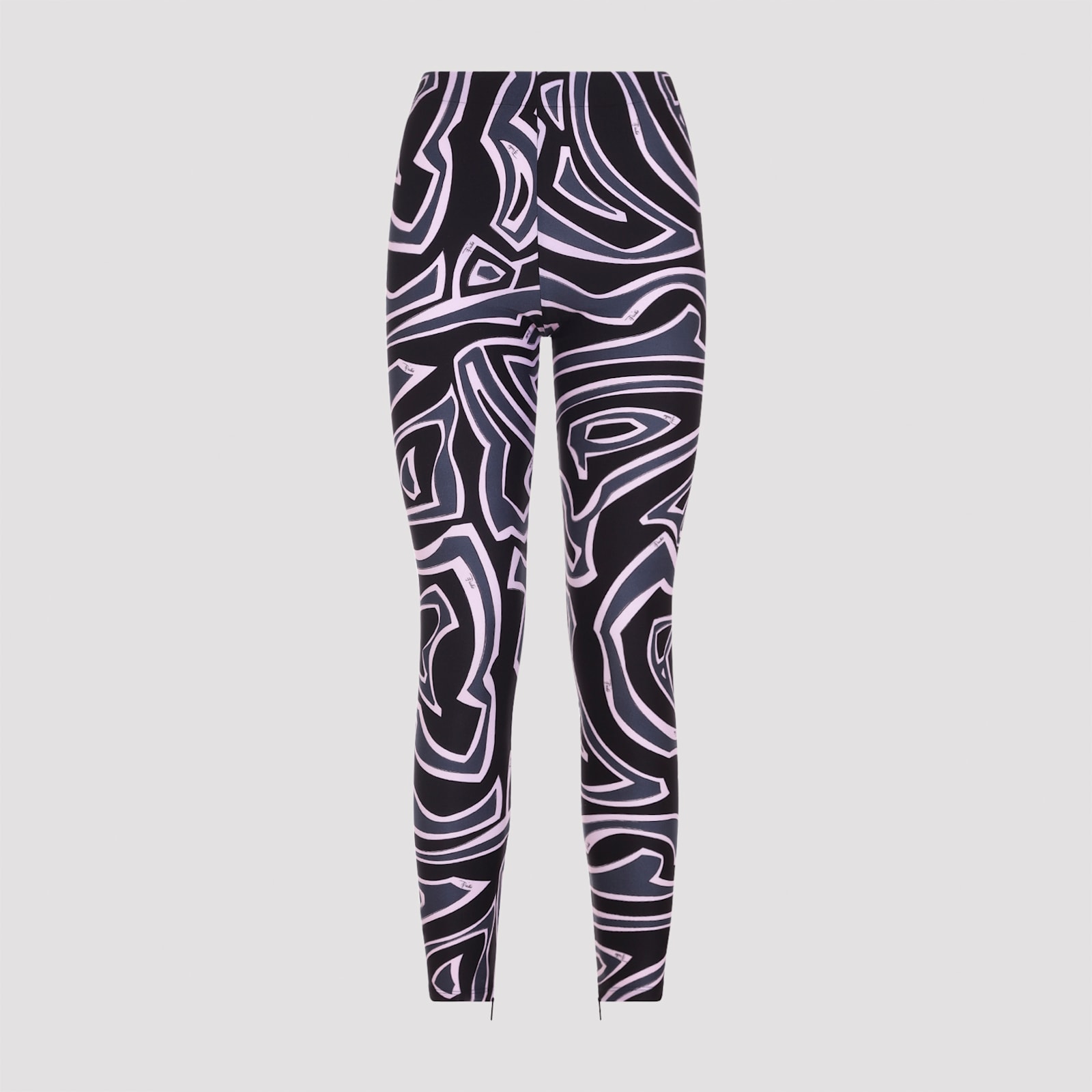 Pucci Abstract Pattern Stretch Fit Trousers In Black