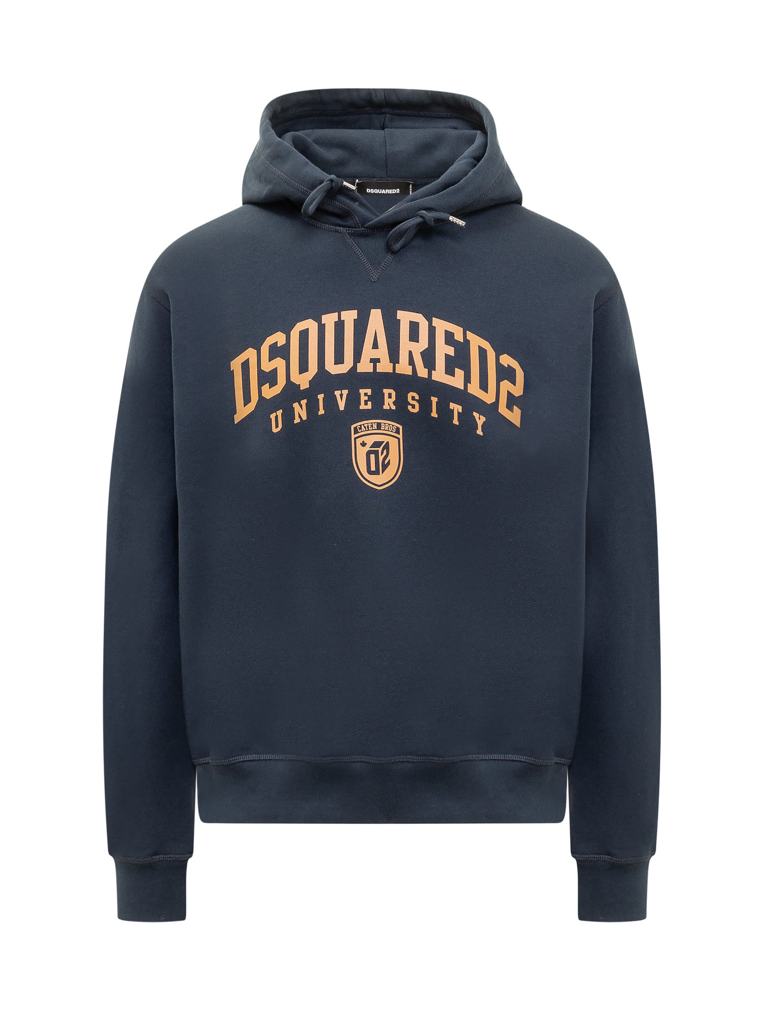 Dsquared2 University Hoodie In Blue Navy
