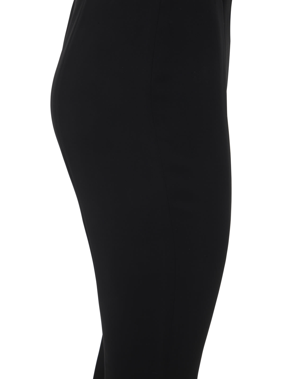 Shop Blumarine 4p006a Flared And Cropped Trousers In Black