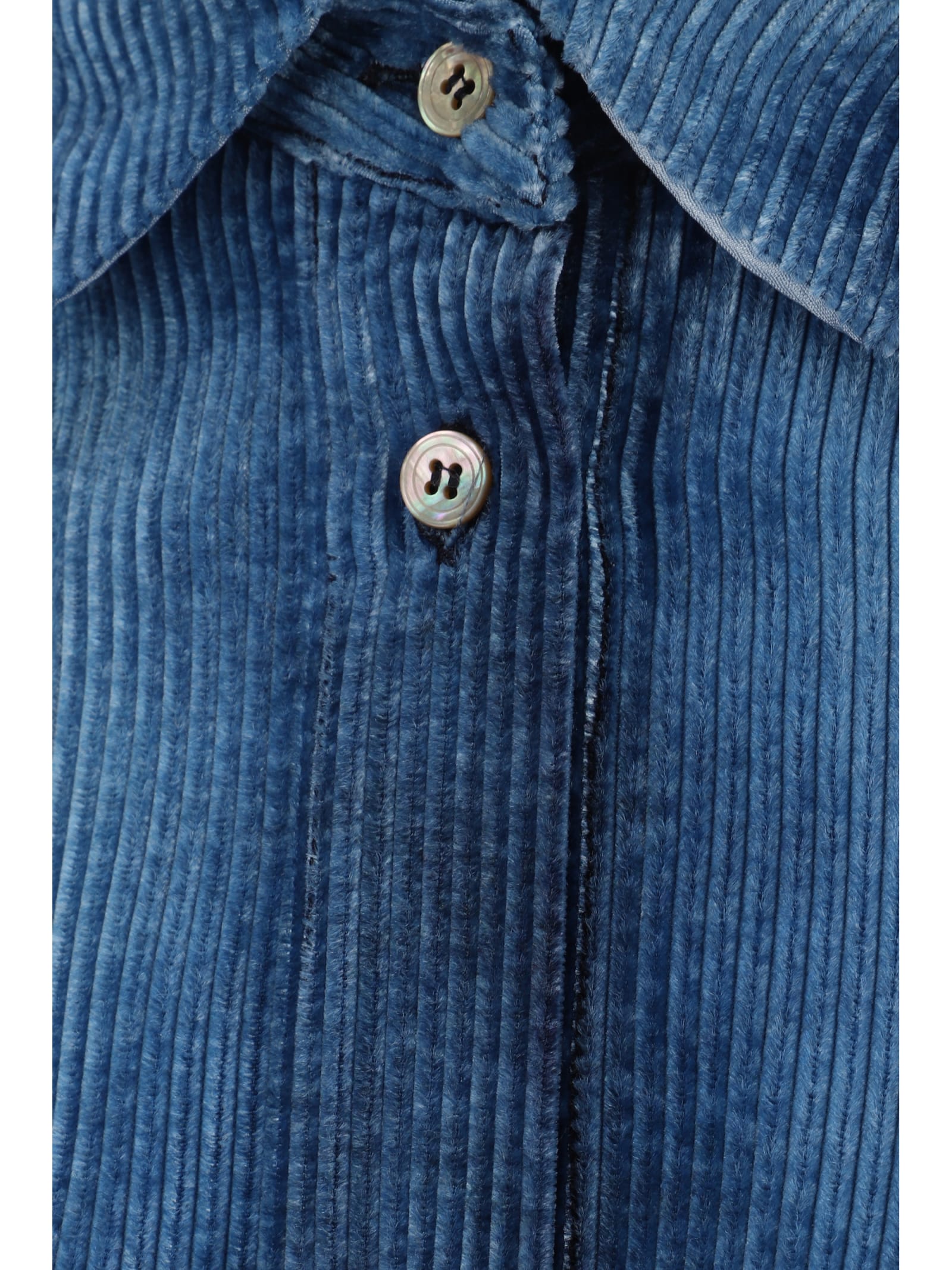 FORTE FORTE VELVET DENIM OVERSHIRT 