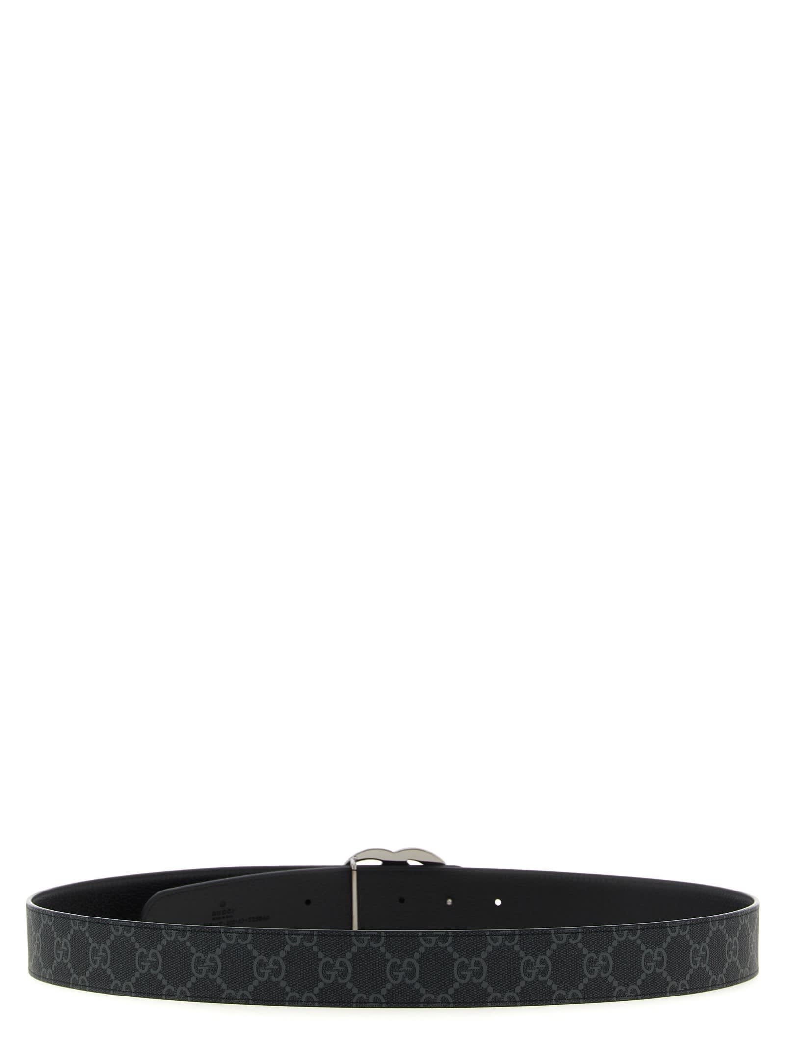 Gucci Gg Marmont Reversible Belt In Black