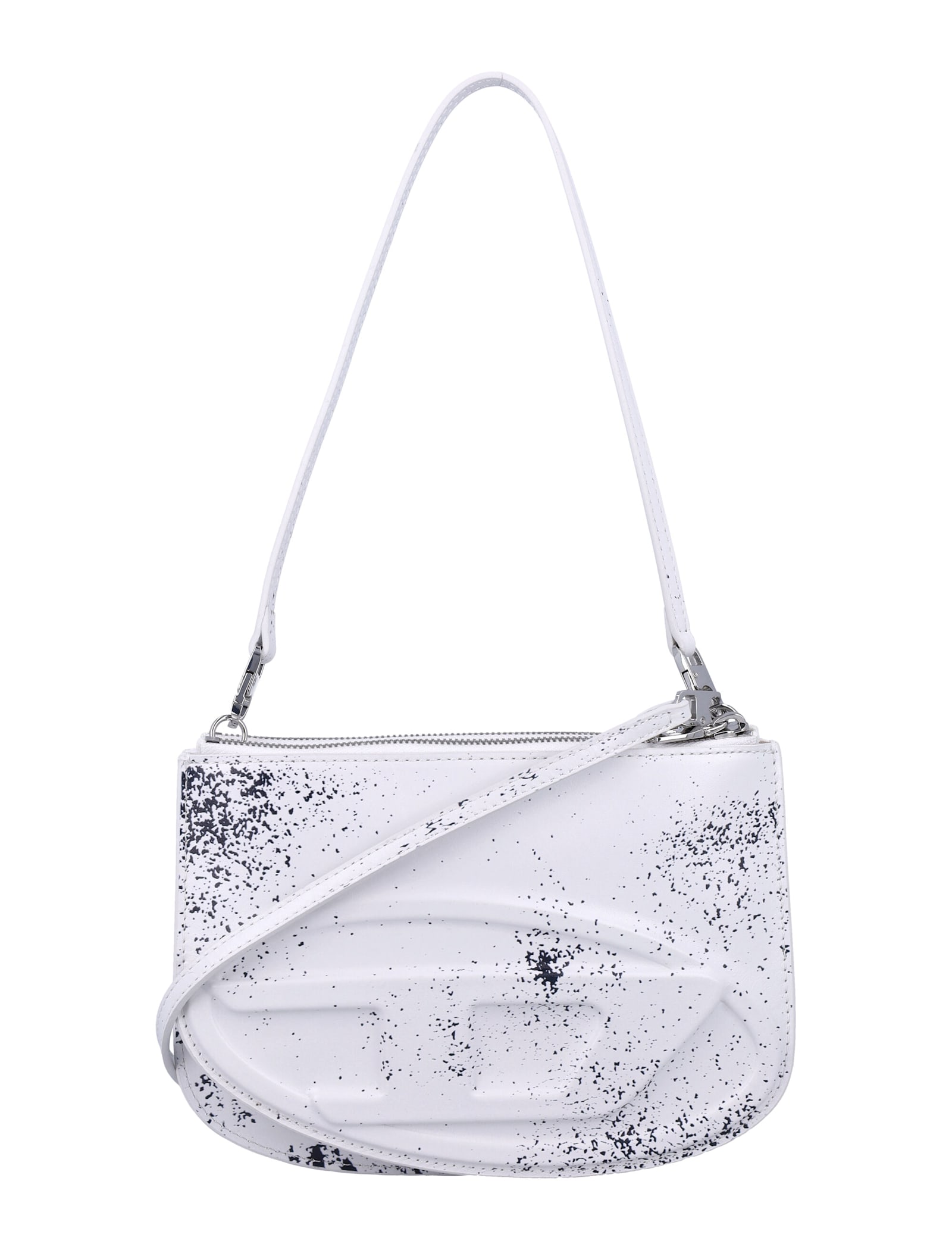 Diesel 1dr Twin Rectangular White Handbag In White