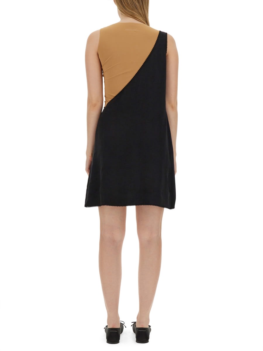 Shop Mm6 Maison Margiela Midi Dress In Black