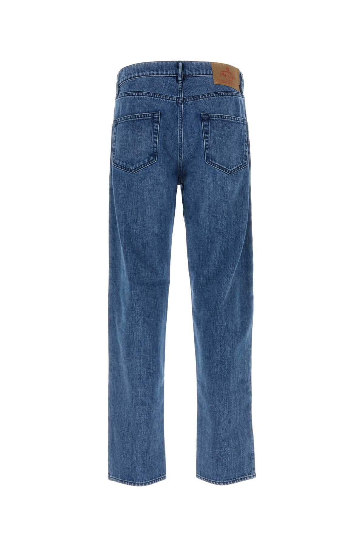 Shop Prada Denim Jeans In Lightblue