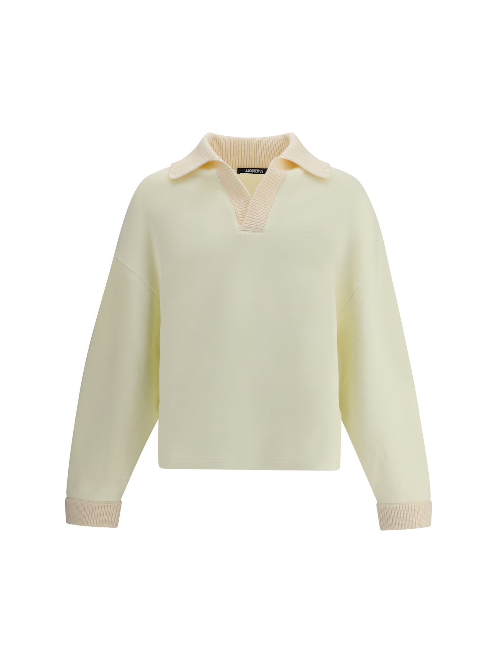 Jacquemus Cotton Polo Sweatshirt In Neutral