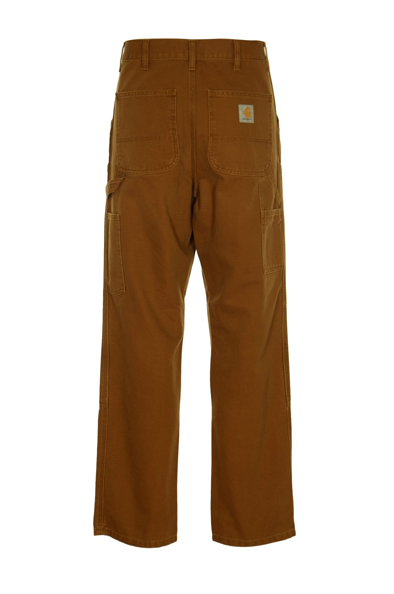 Shop Carhartt Double Knee Trousers In Brown