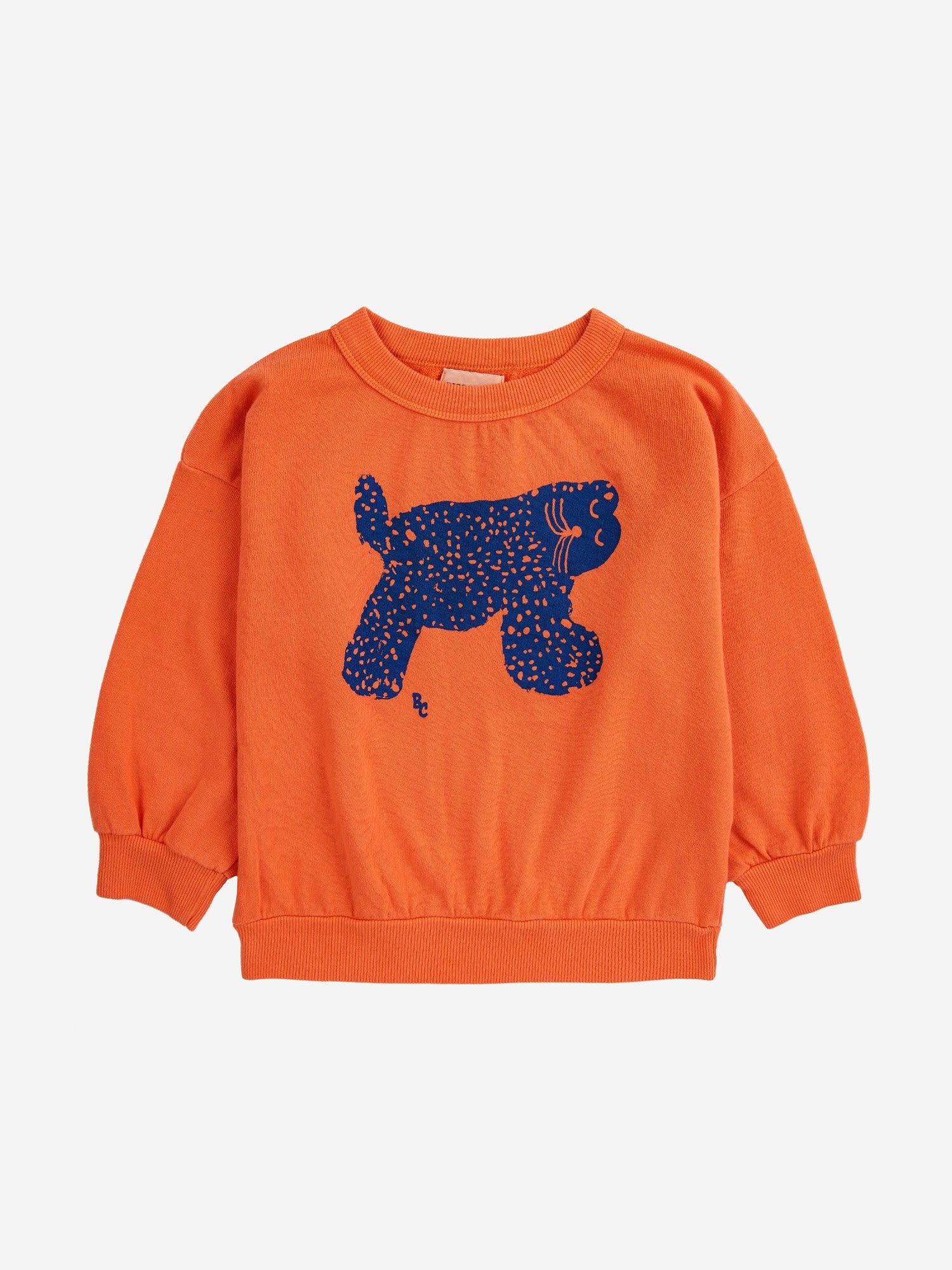 Bobo Choses Orange Sweatshirt For Kids With Cheetah