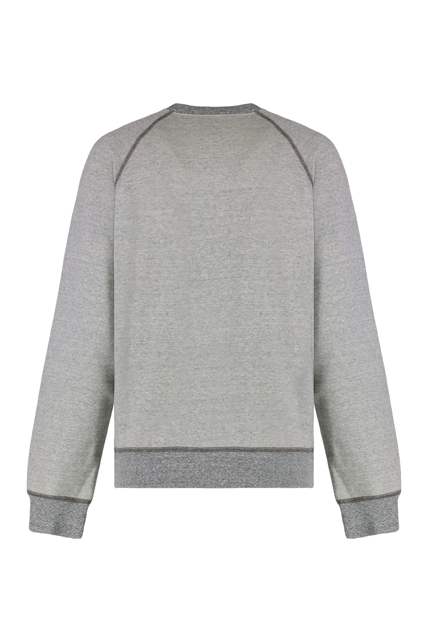 Chloé Logo Embroidered Fleece Sweatshirt In Gray