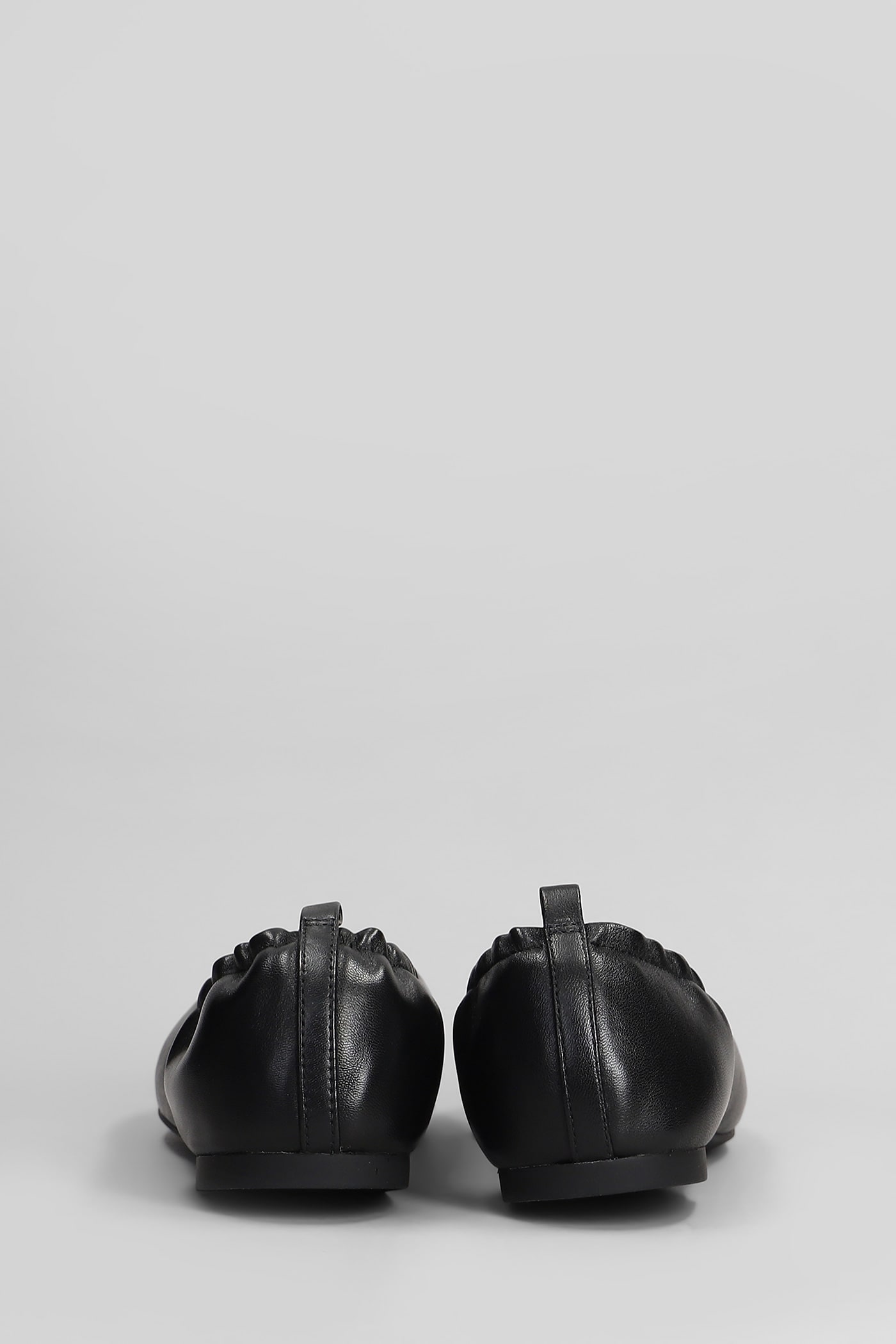Michael Kors Mandy Flex Ballet Flats In Black Leather