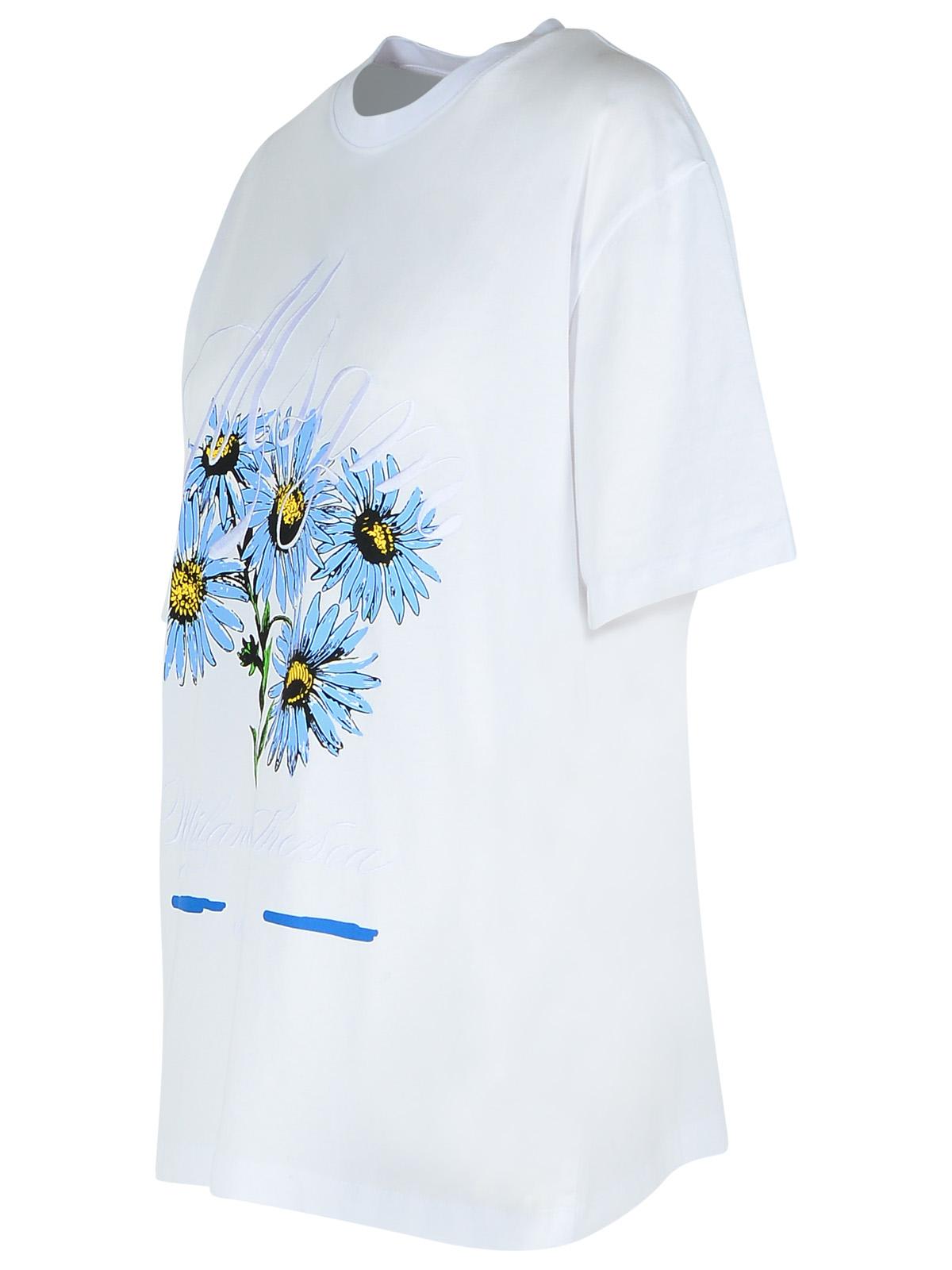 Msgm White Cotton T-shirt In White