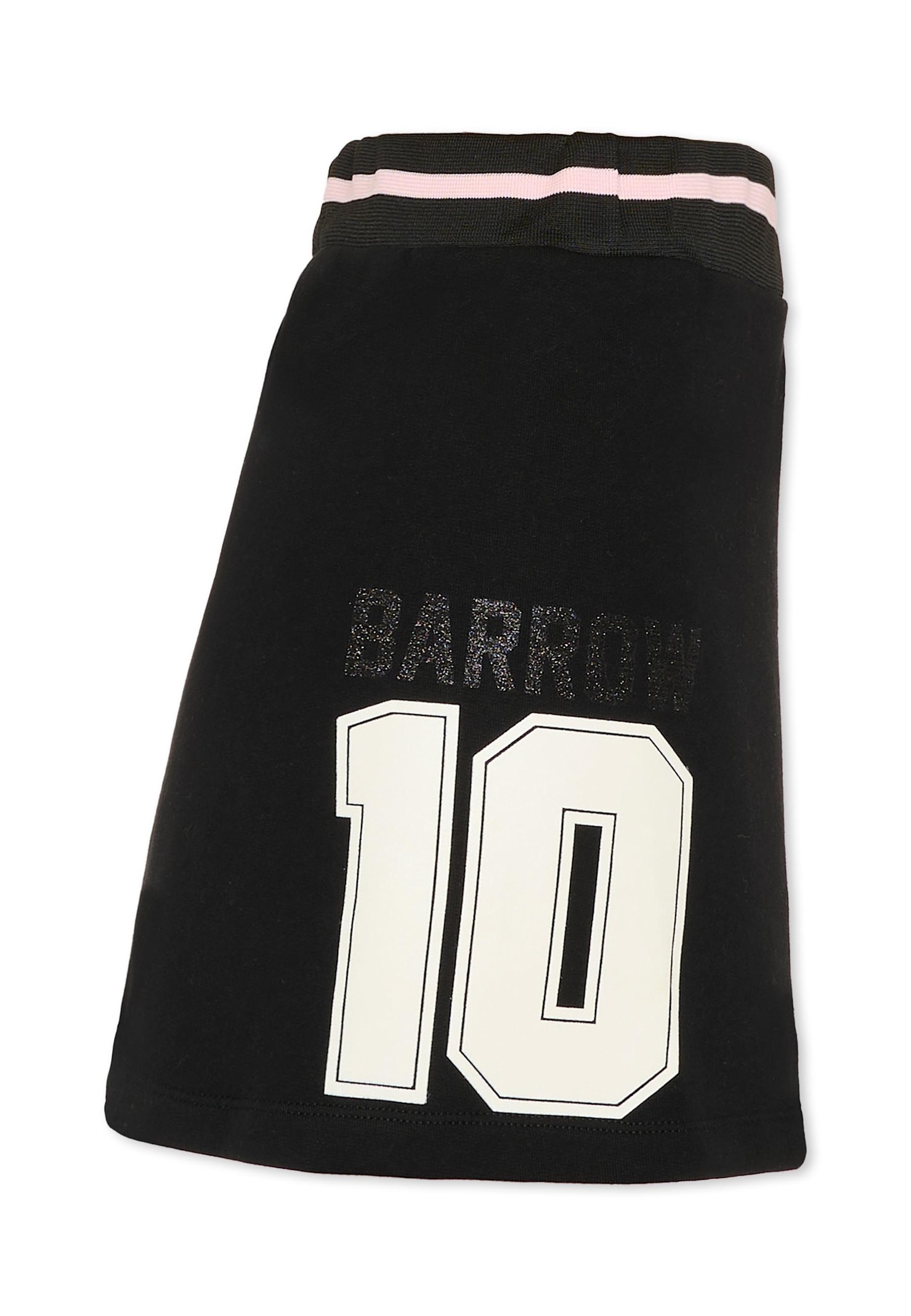 Barrow Black Skirt For Girl With Logo In Black