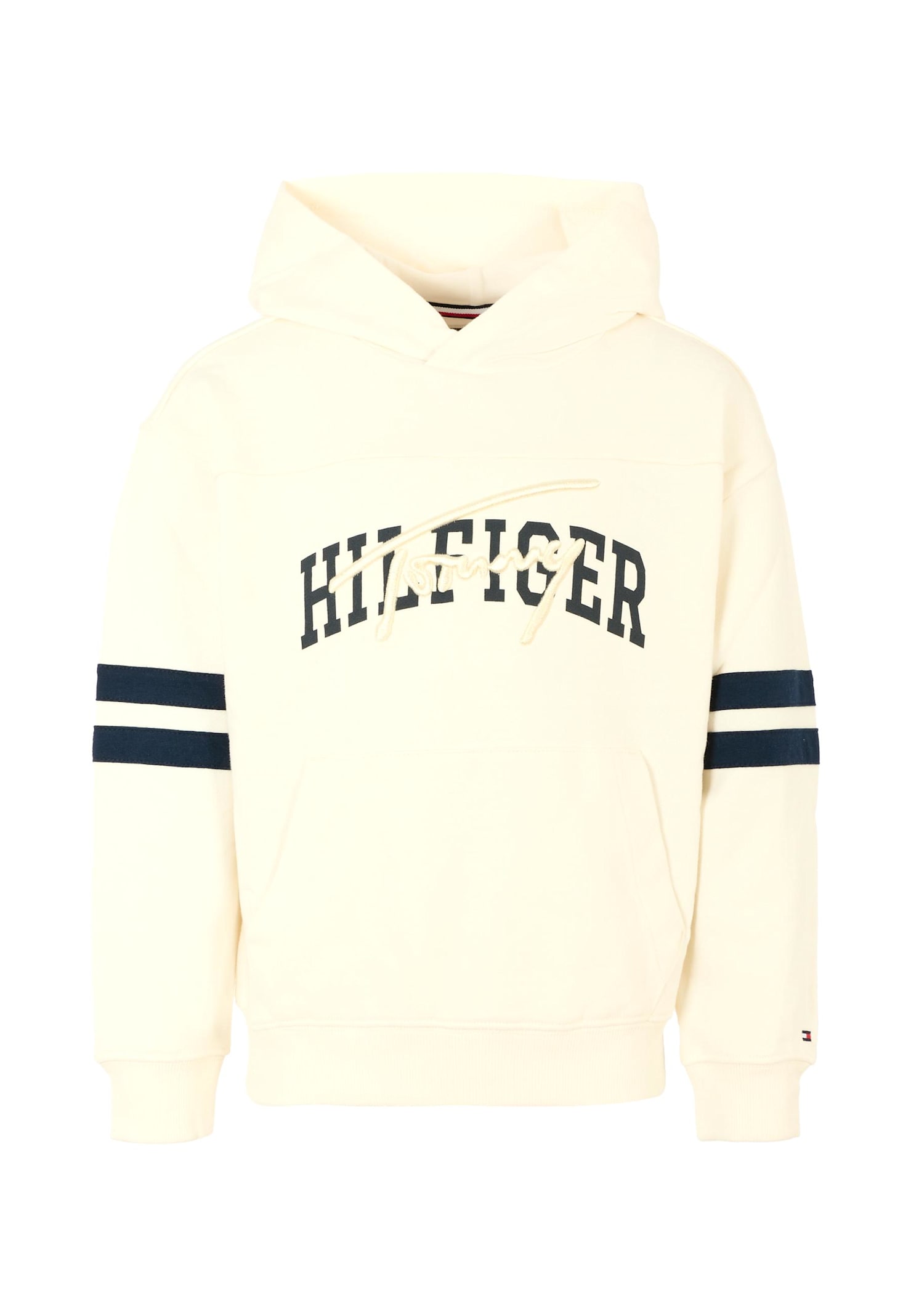 Tommy Hilfiger Ivory Sweatshirt For Boy With Logo In White