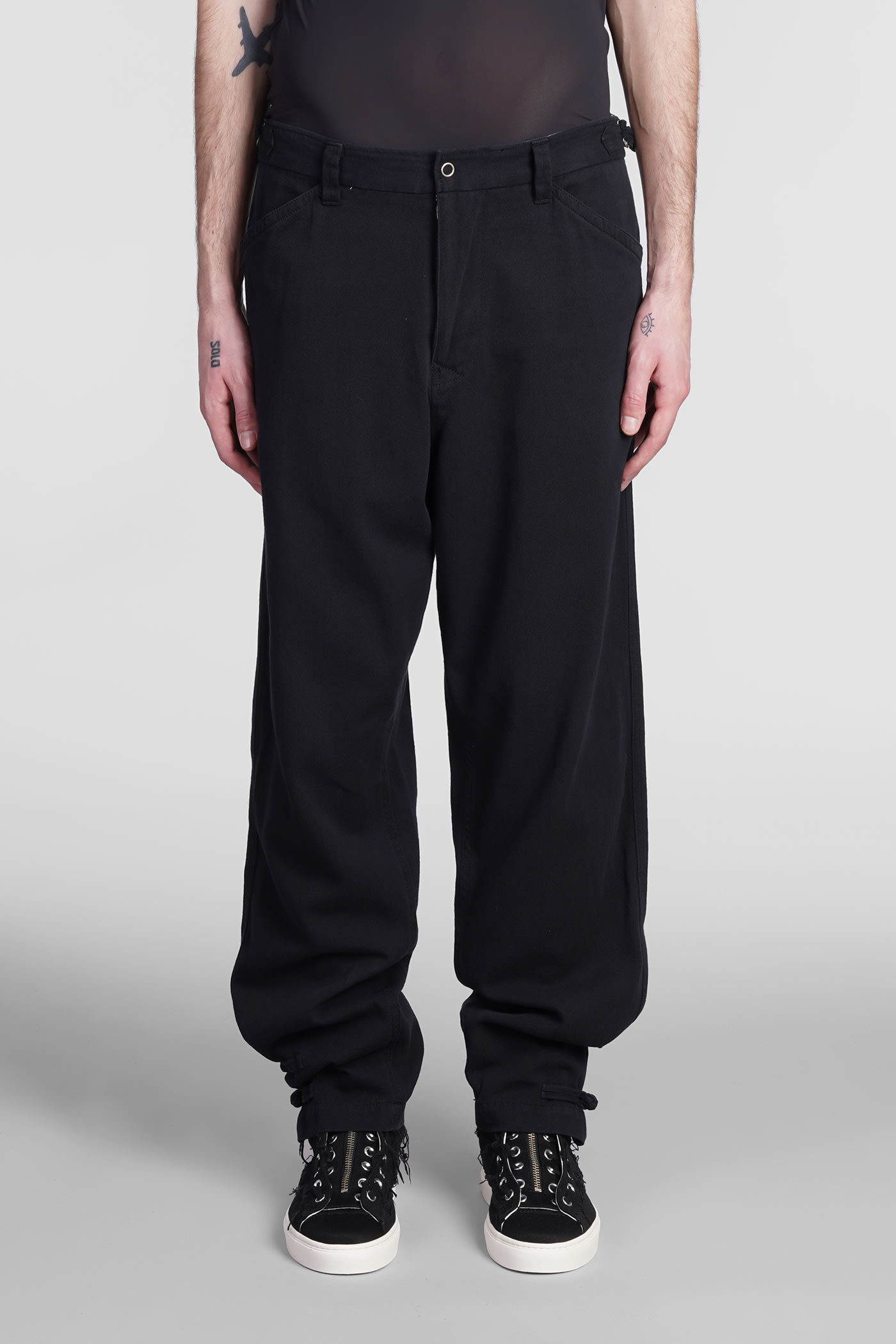 Undercover Pants In Black Cotton