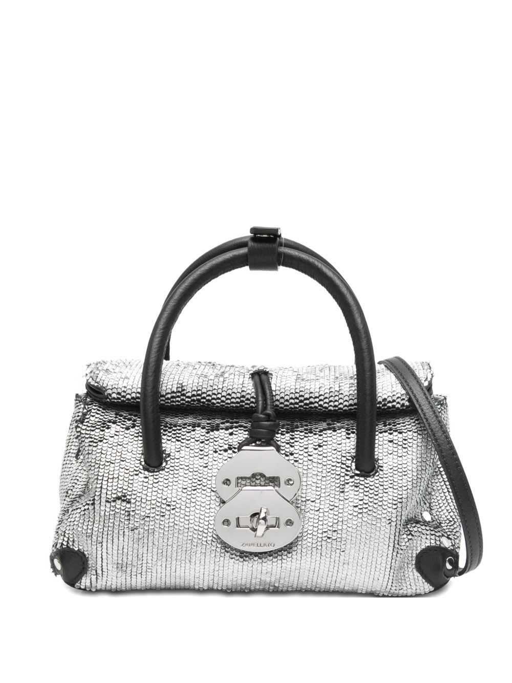Zanellato Dotta Cbi Baby Leather Handbag In Silver