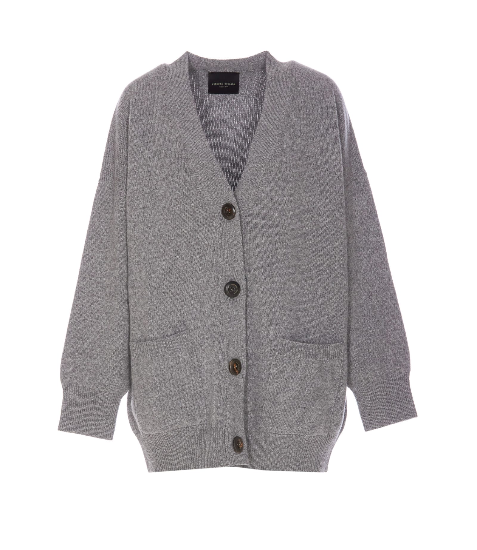 Shop Roberto Collina Cardigan In Grey