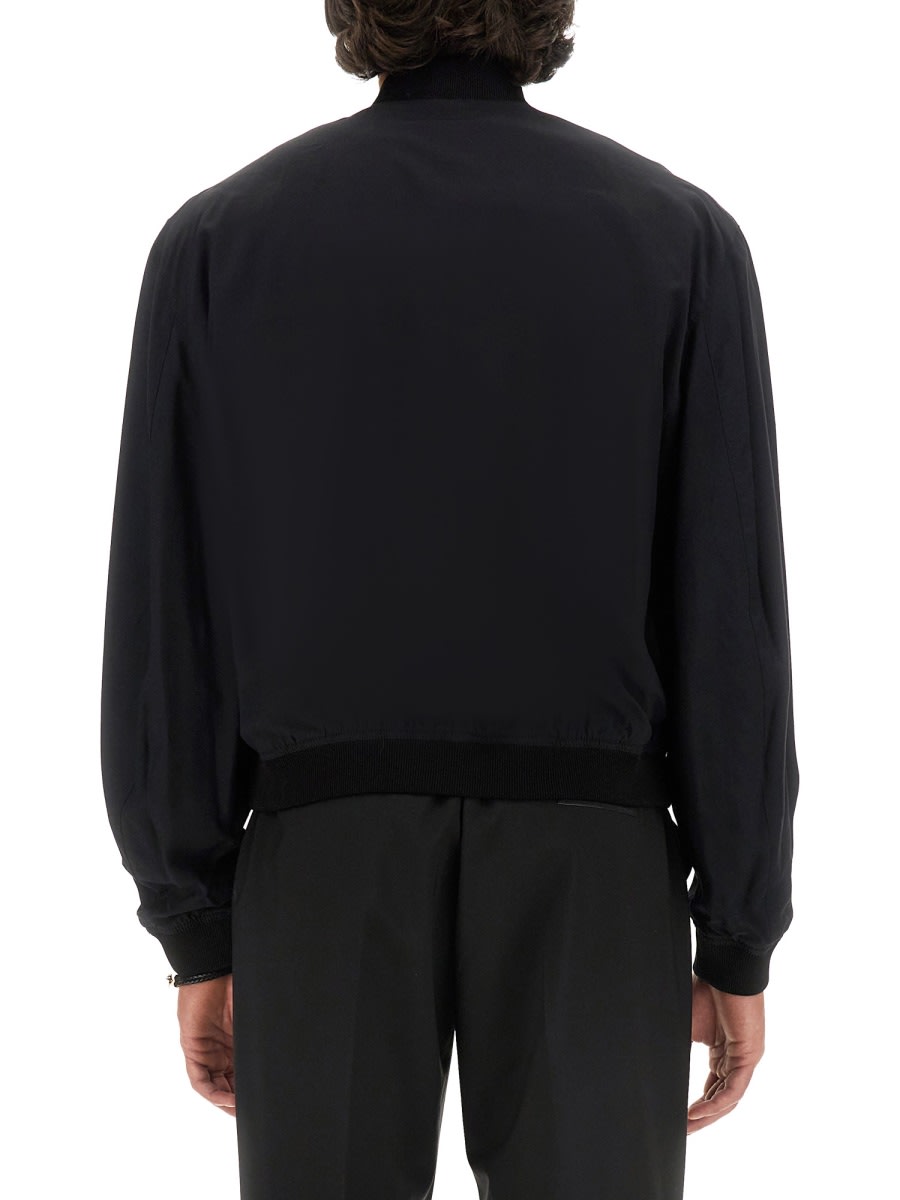 Versace Reversible Baroque Sea Jacket In Multicolour