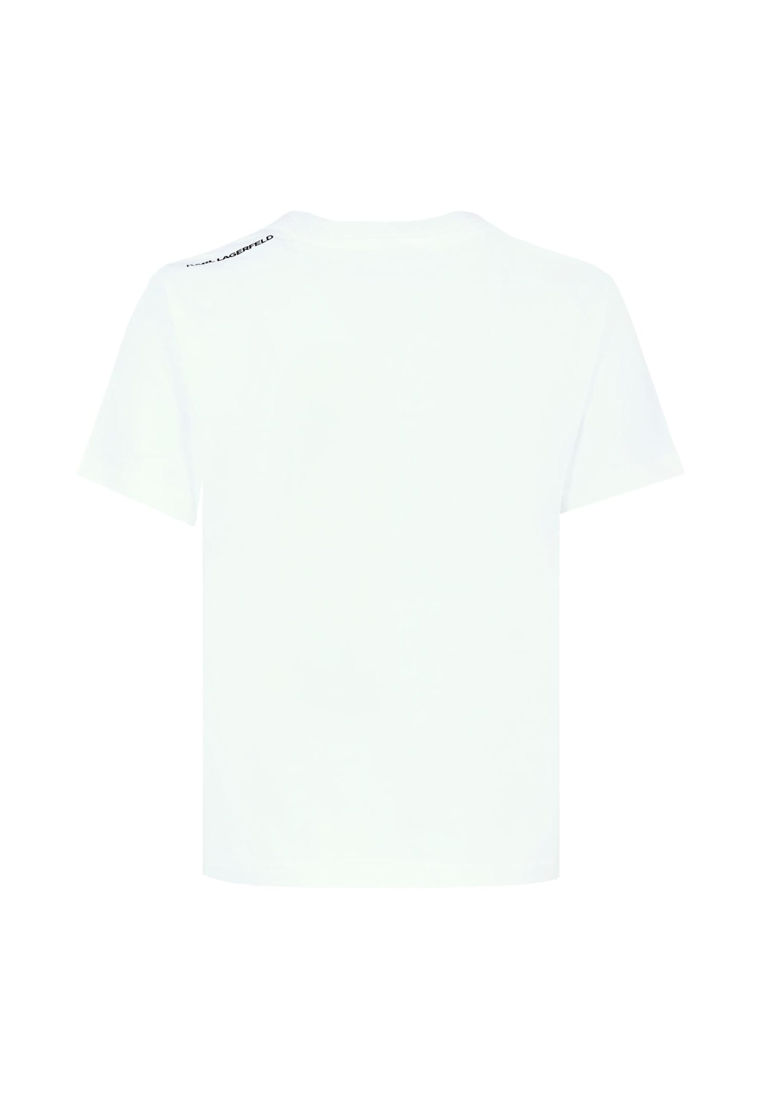 Karl Lagerfeld White T-shirt For Boy With  In White