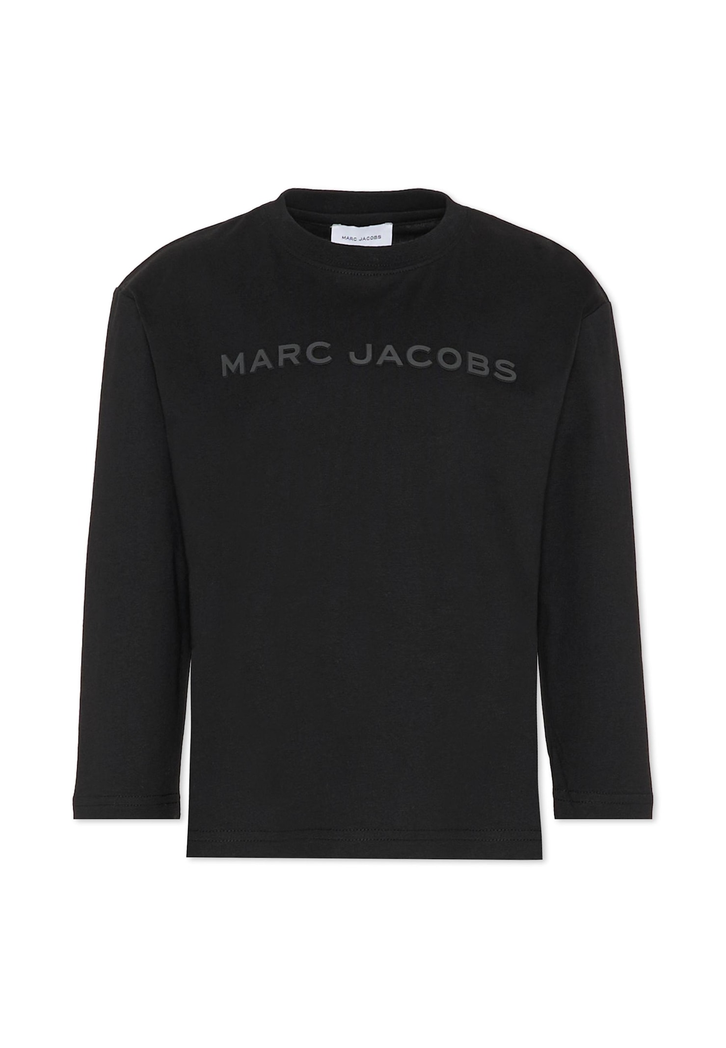 Marc Jacobs Black T-shirt For Kids With Logo In Blue