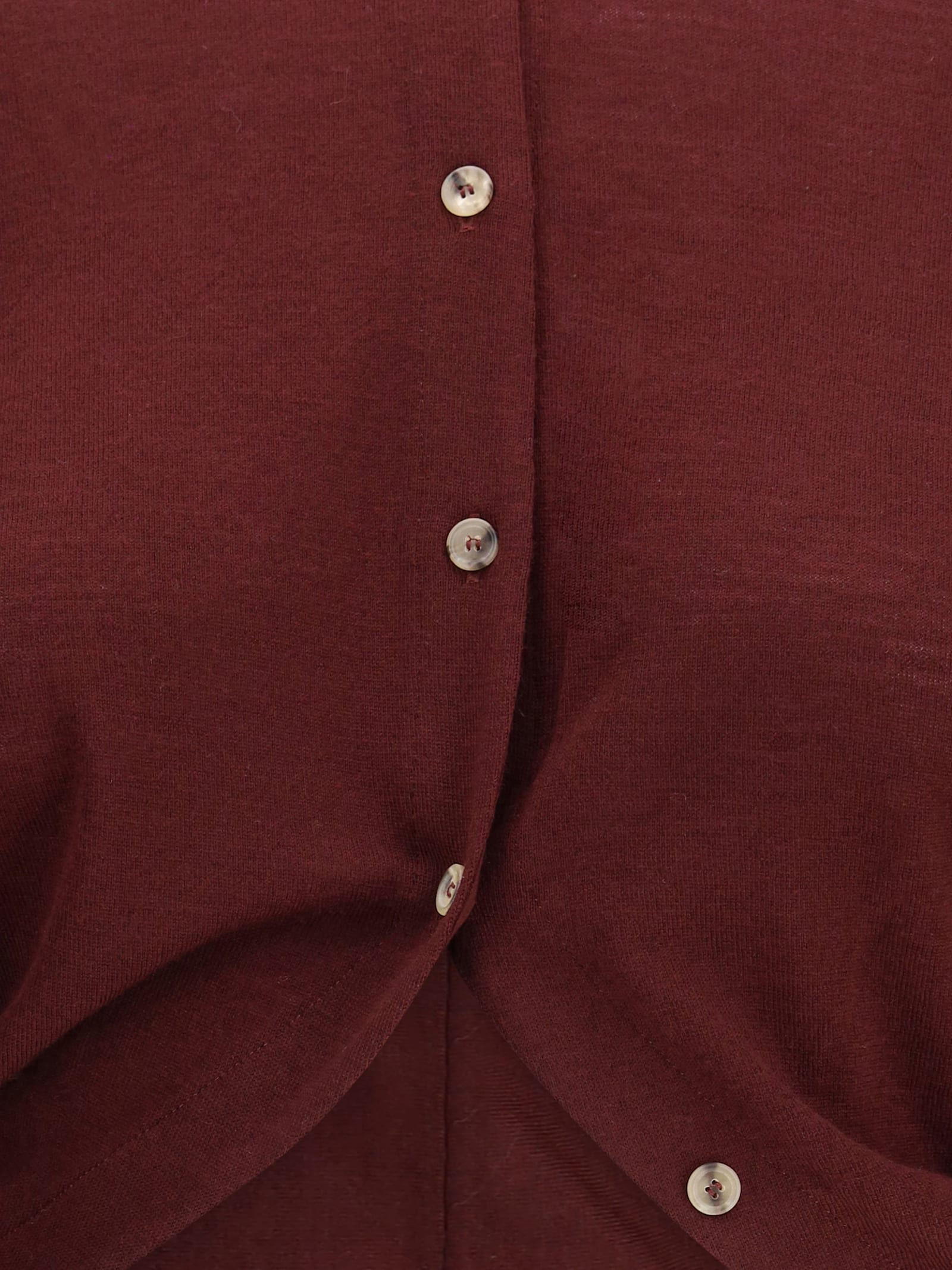 Khaite Finn Cardigan In Red