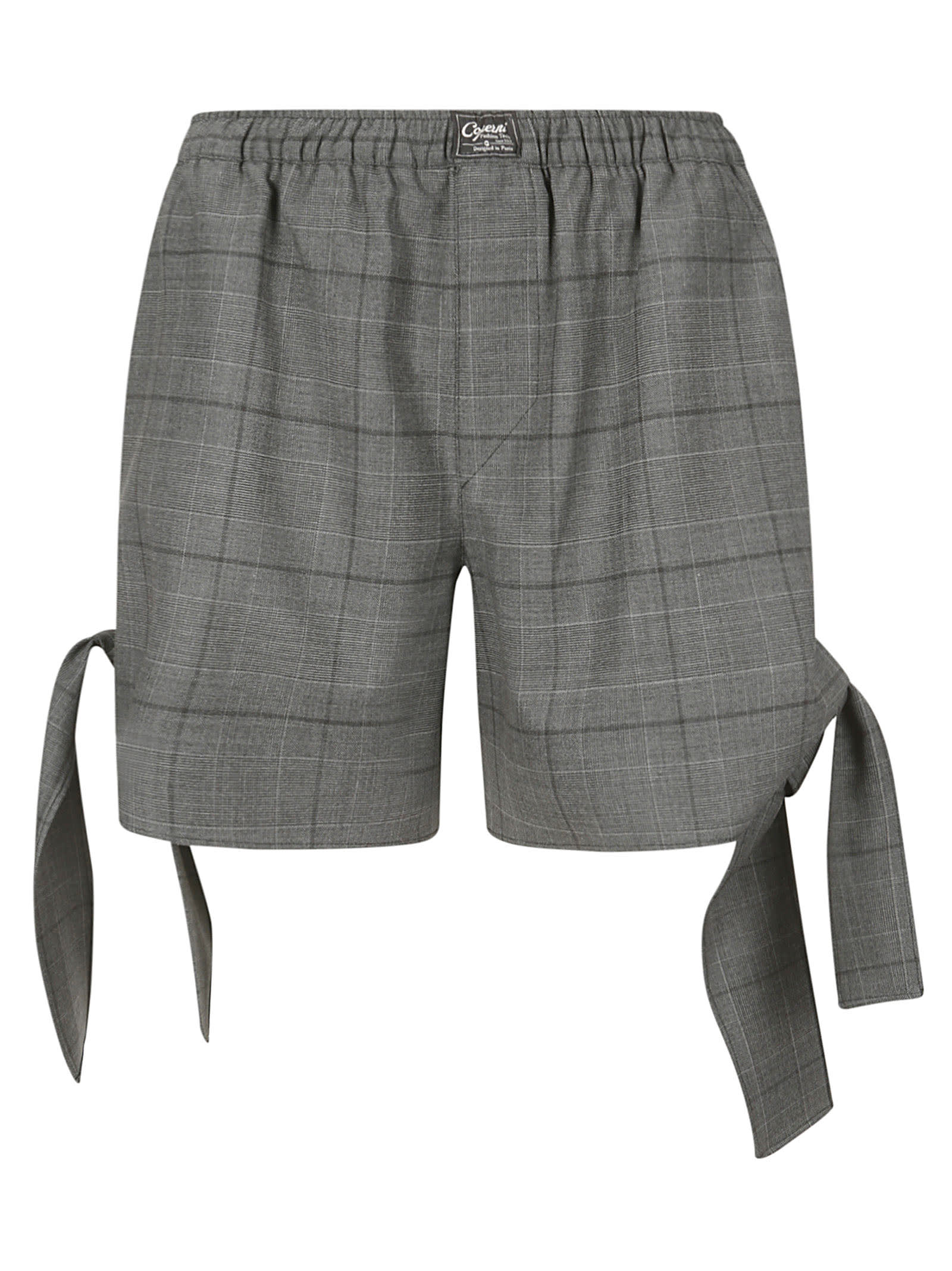 Knotted Checked Shorts