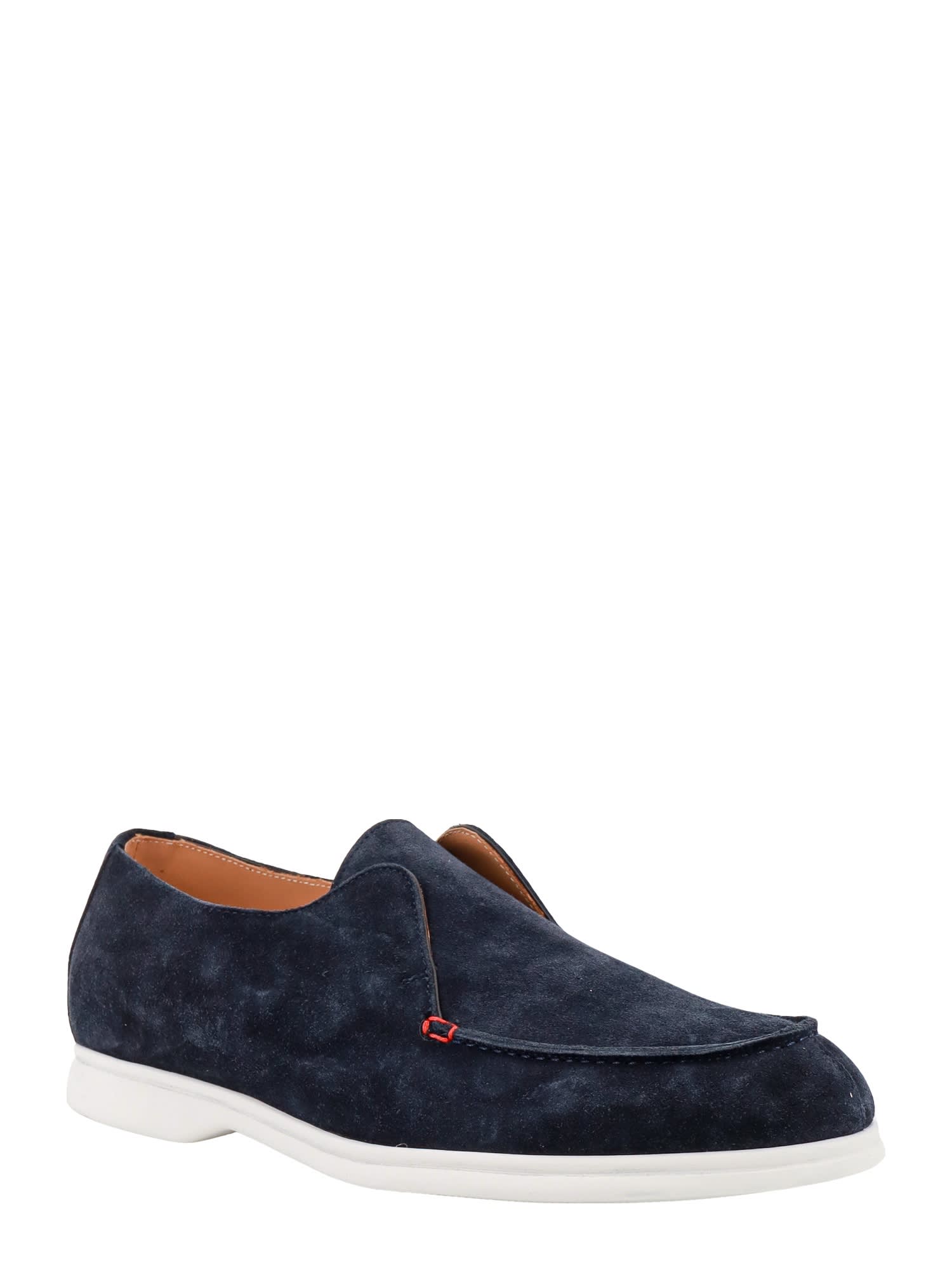 Shop Kiton Loafer In Blue