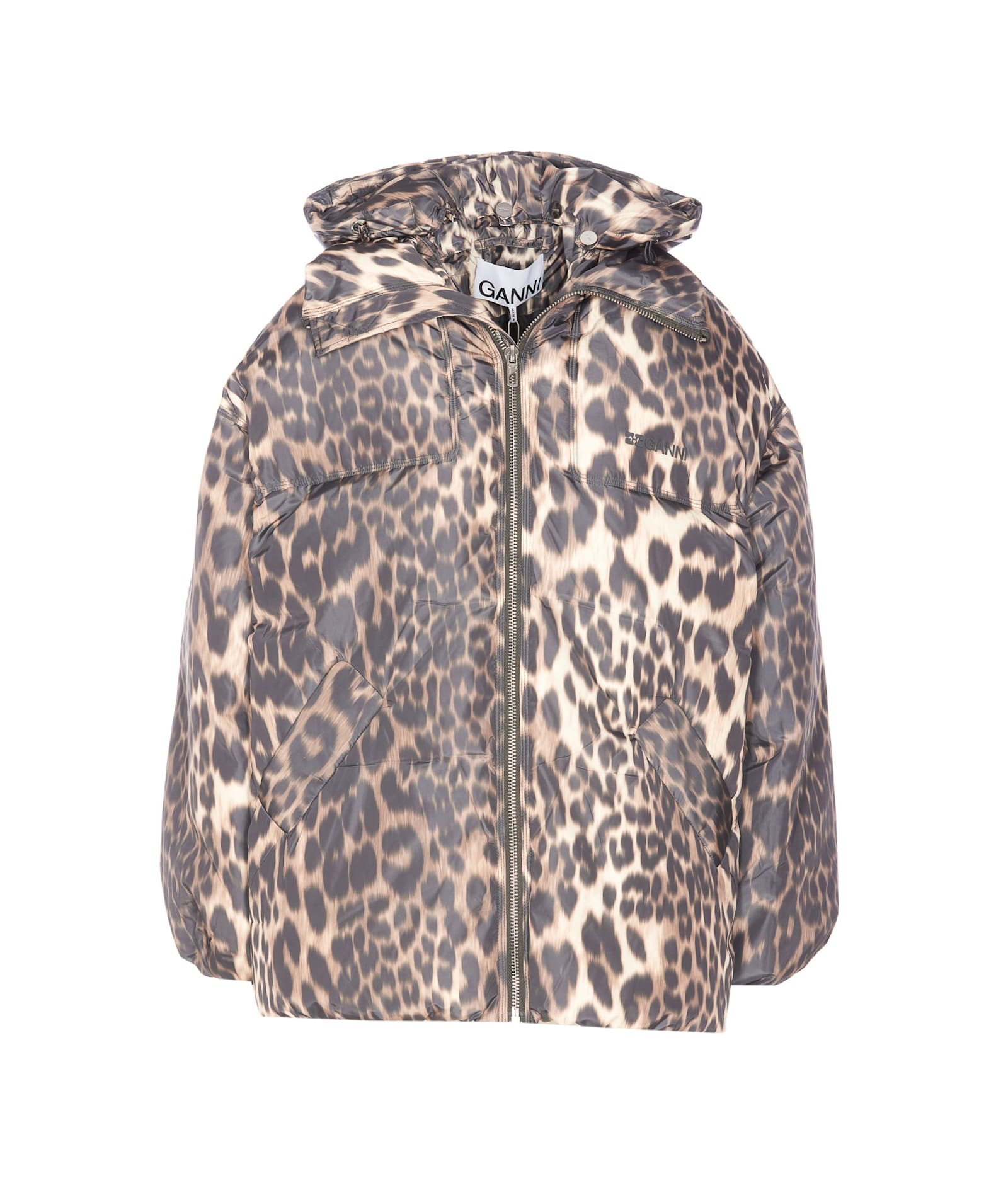 Leopard Print Puffers Midi