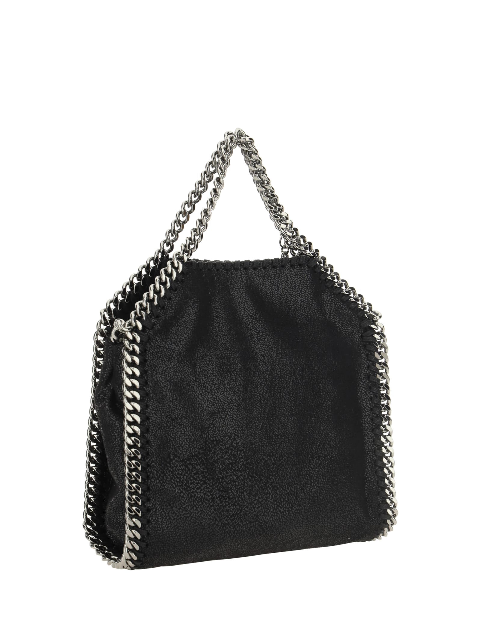 Shop Stella Mccartney Tiny Shaggy Handbag In Black