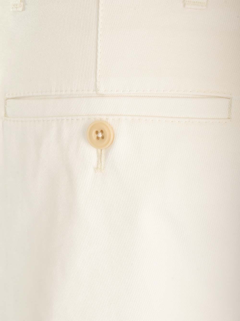 Shop Totême White Cotton Trousers With Pleats