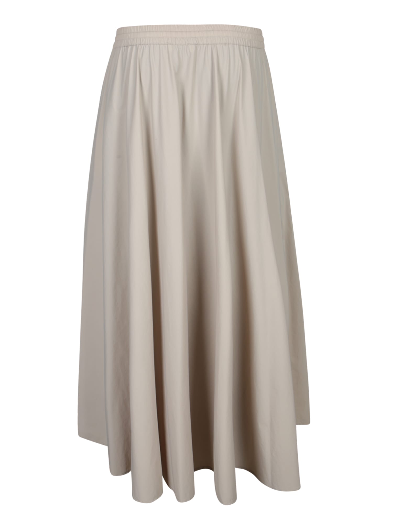 Herno Drawstring Midi Skirt In Beige