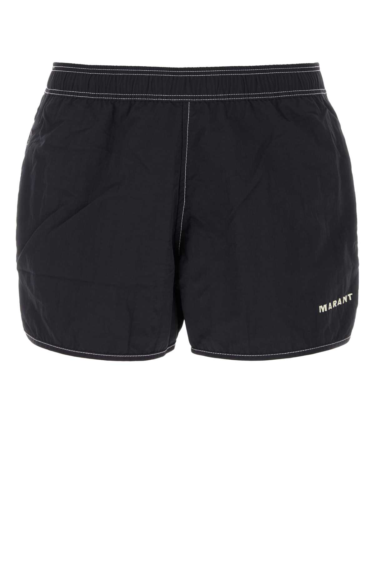 Black Nylon Vicente Swimming Shorts