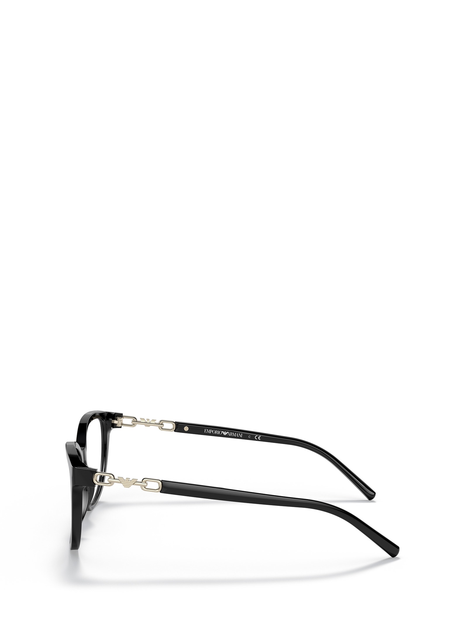 Shop Emporio Armani Ea3190 Black Glasses