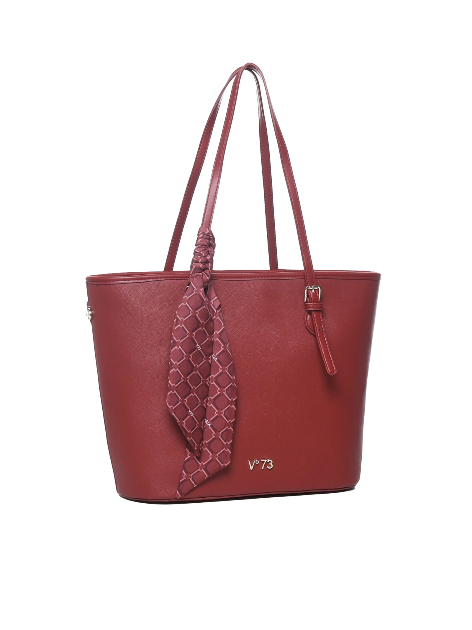 V73 Alice Tote Bag In Ecoleather In Ruby