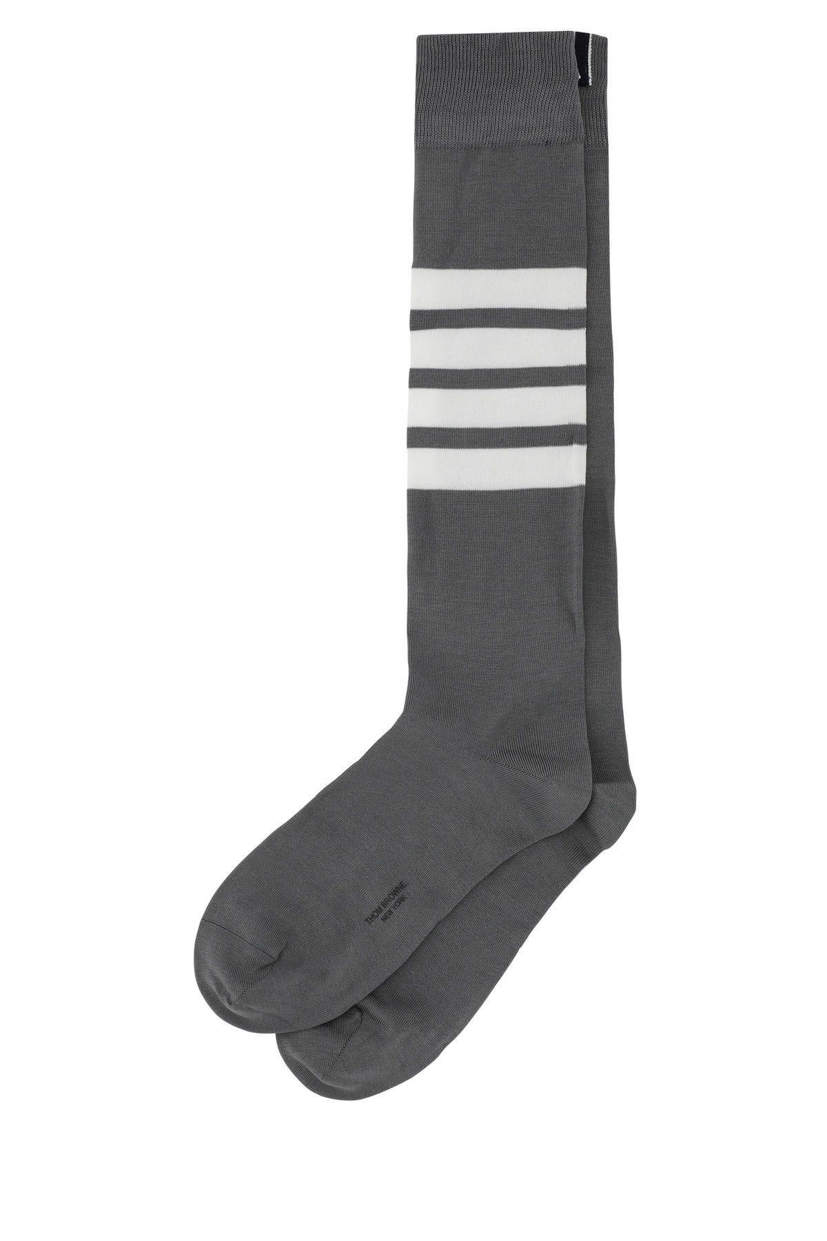 Grey Cotton Blend Socks