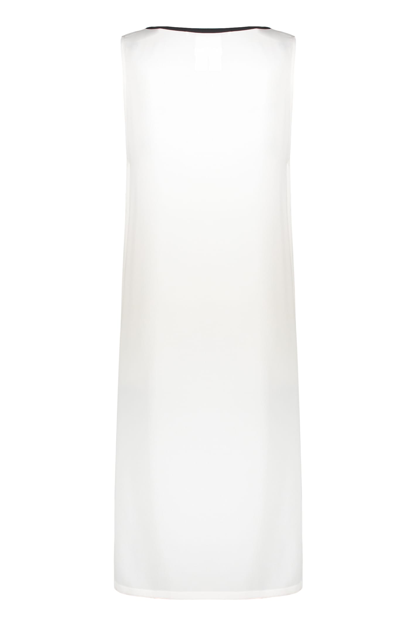 Fabiana Filippi Bow-detail V-neck Long Top In White