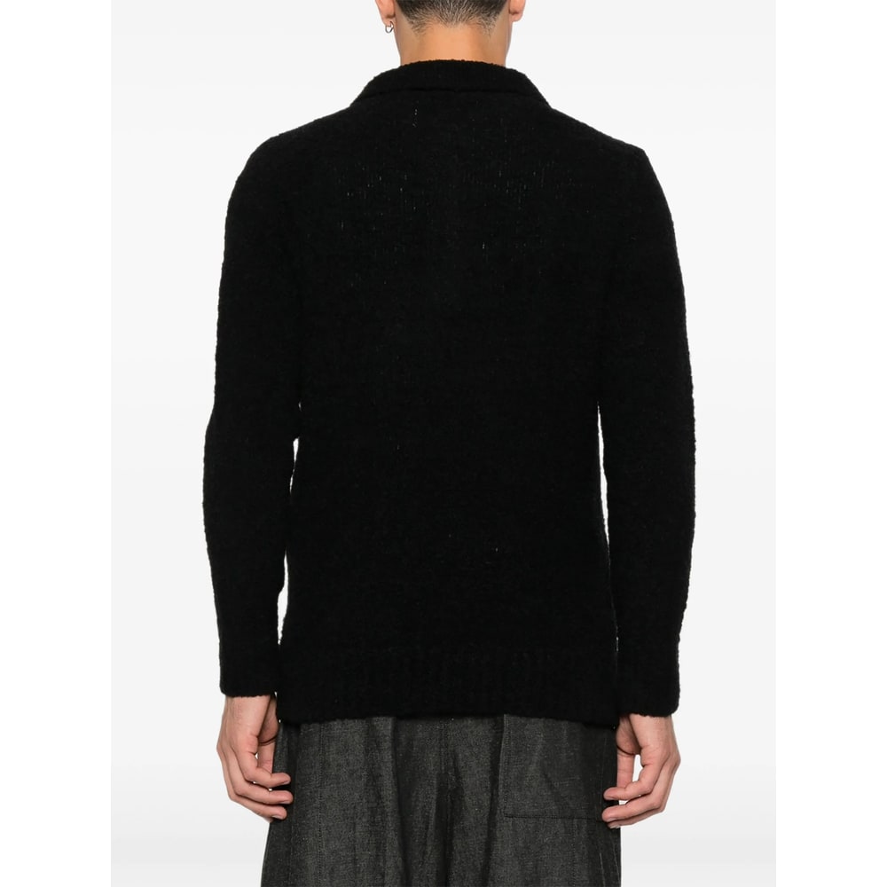 Seven Gauge Fabric Sweaters In Black